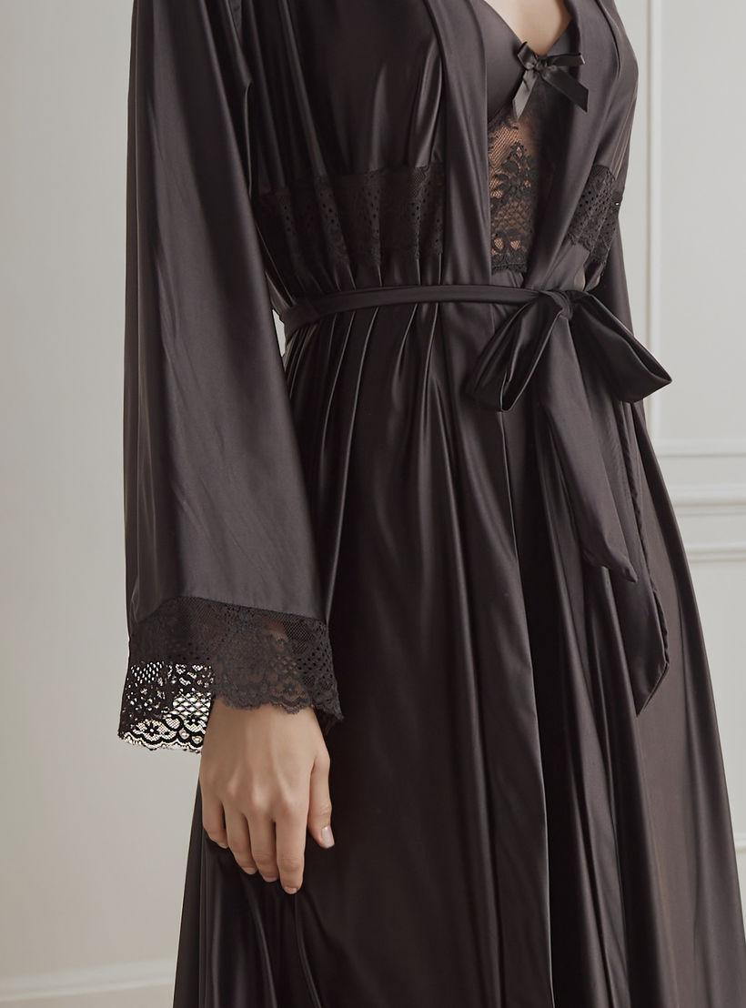 ثوب نوم دانتيل للعروس بحواف غير متماثلة مع روب-women-clothing-nightwear-robes-image-4