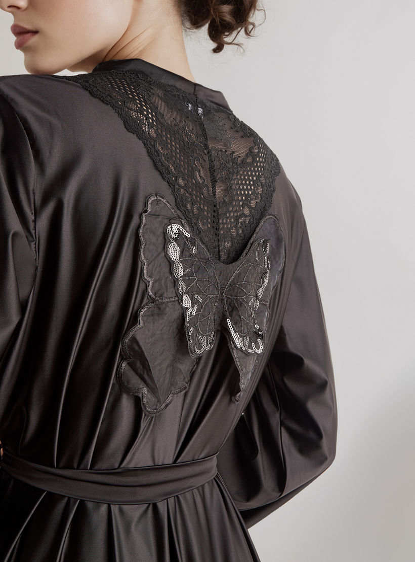 ثوب نوم دانتيل للعروس بحواف غير متماثلة مع روب-women-clothing-nightwear-robes-image-5