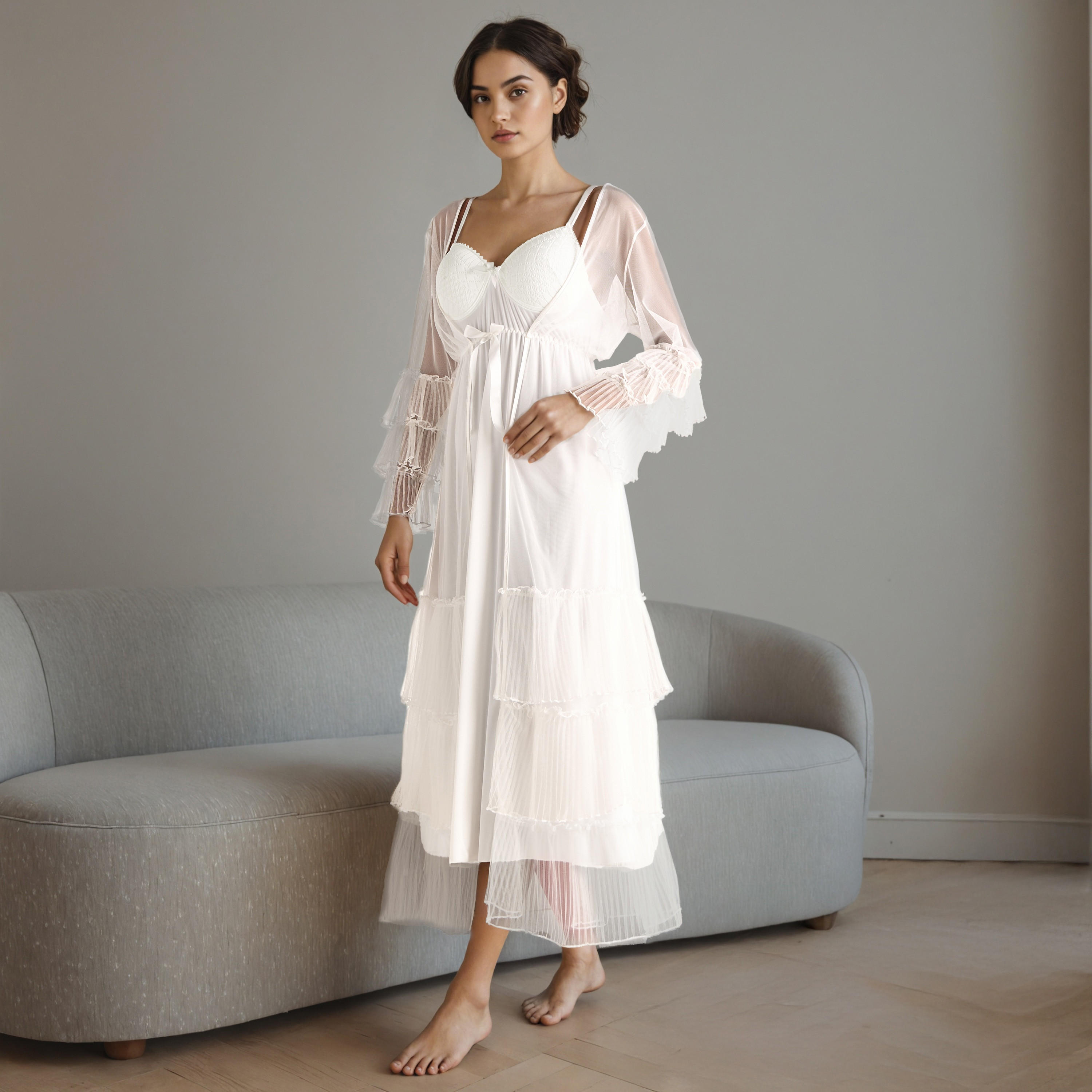 Lace Bridal Night Gown with Robe-women-clothing-nightwear-robes-image-2