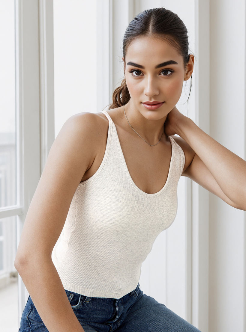 Scoop Neck Racerback Tank Top-women-clothing-lingerie-camisoles-image-1