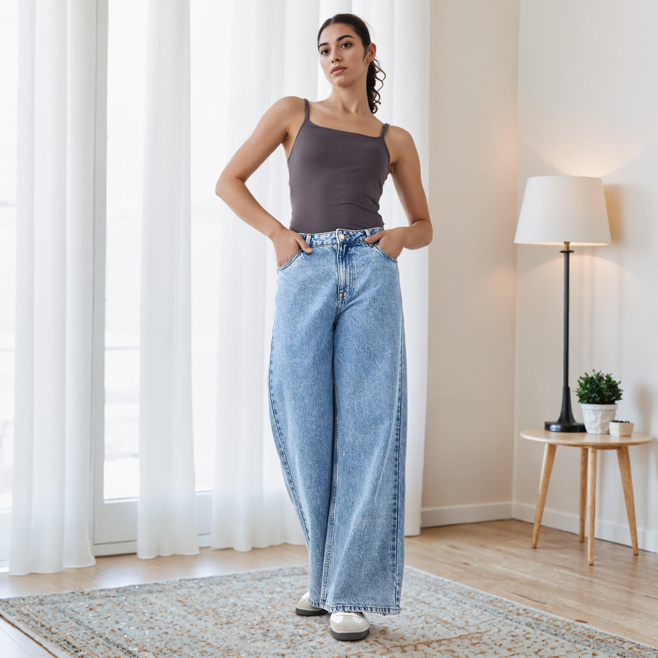 Plain Square Neck Tank Top-women-clothing-tshirts-image-2