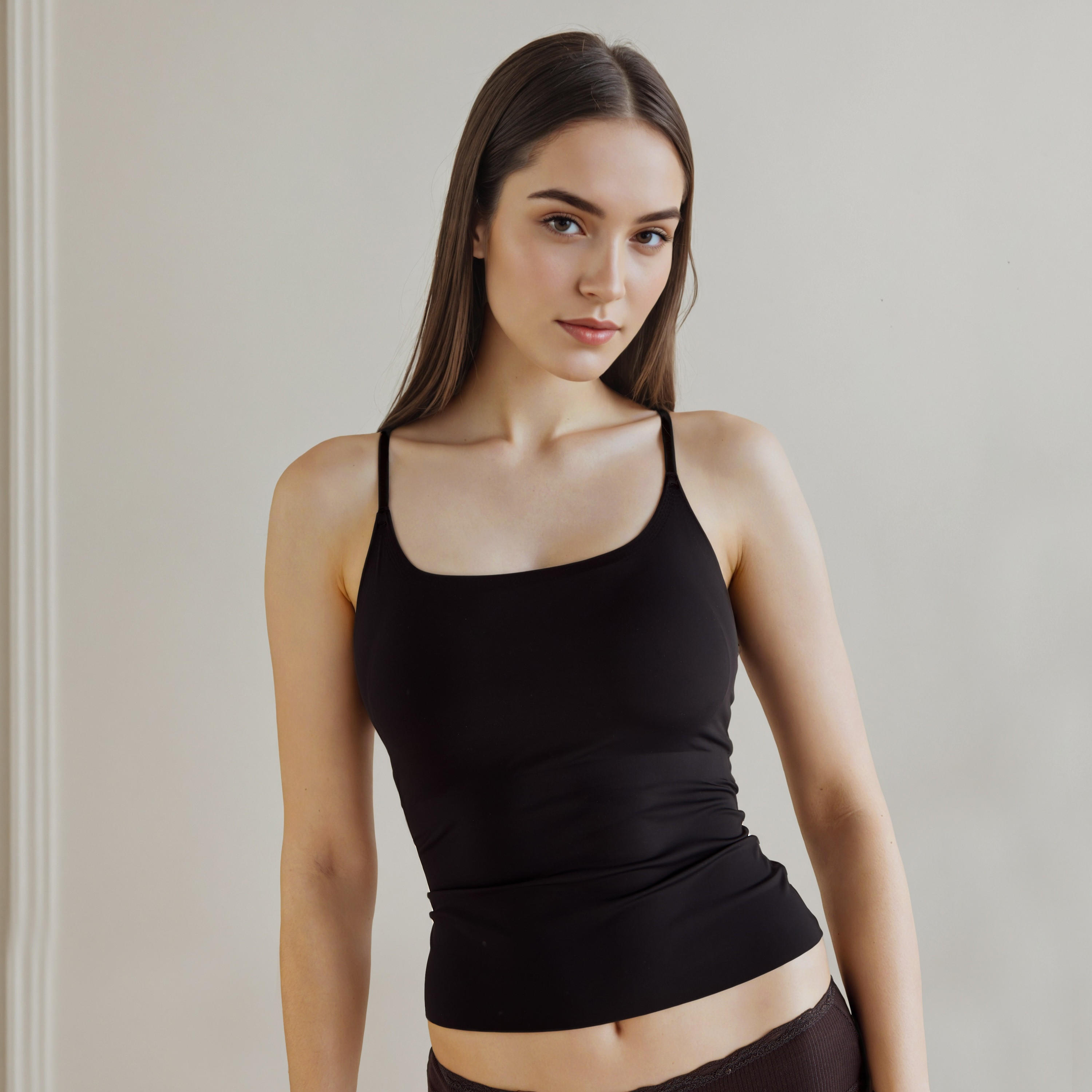 Seamless Camisole with Adjustable Straps-women-clothing-lingerie-camisoles-image-1