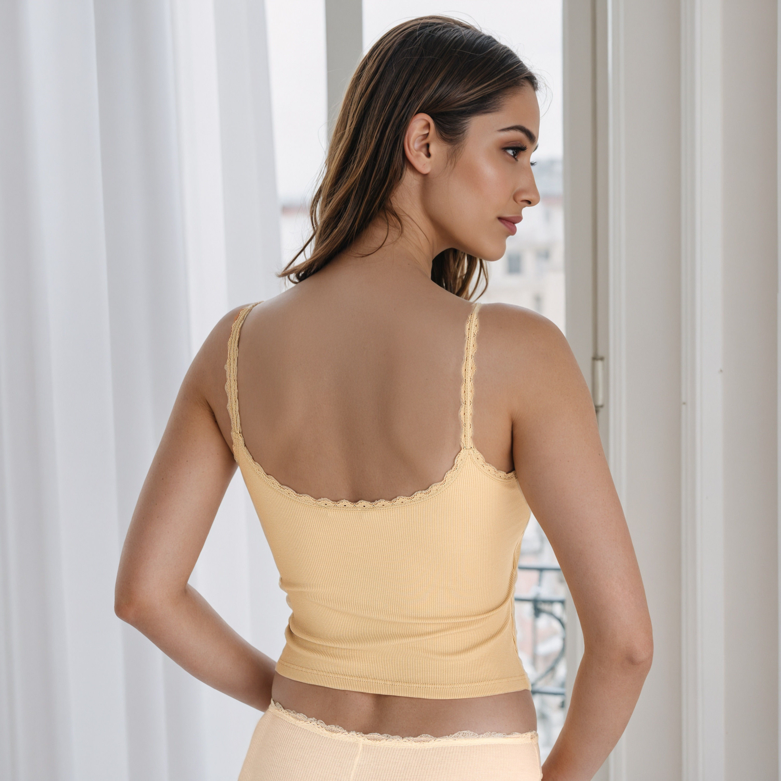 قميص داخلي مضلع بتفاصيل دانتيل-women-clothing-lingerie-camisoles-image-9