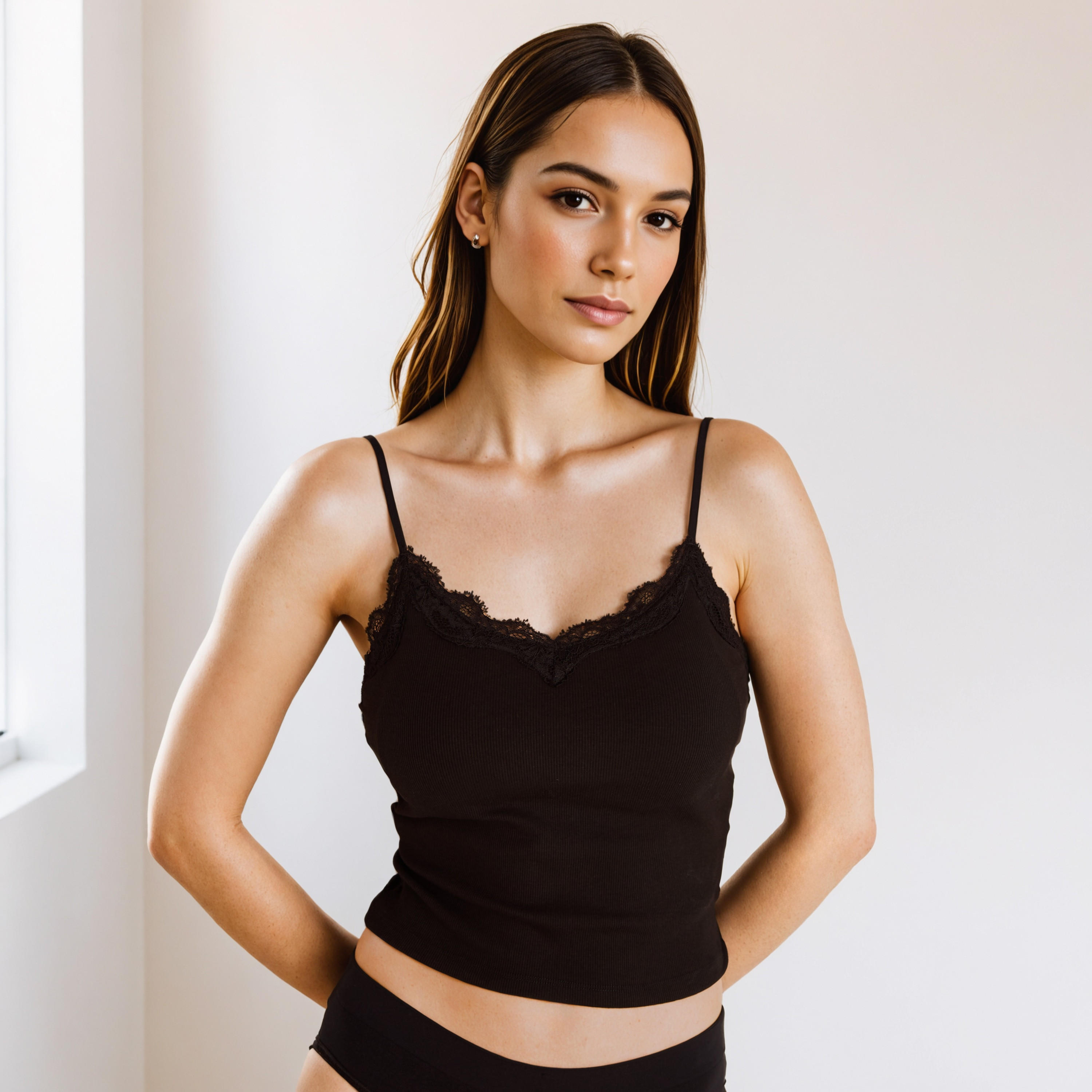 Ribbed Camisole with Lace Inserts-women-clothing-lingerie-camisoles-image-13