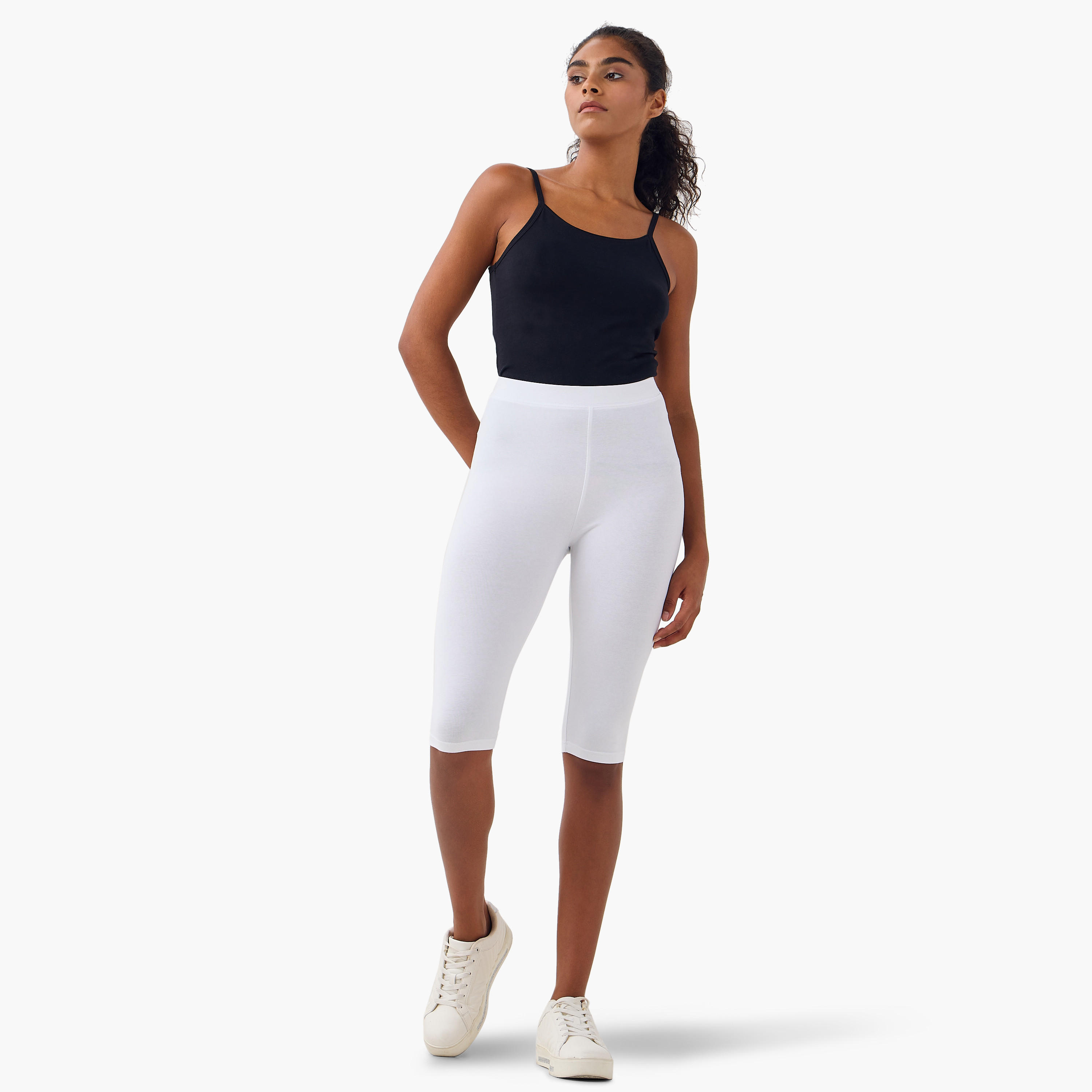 طقم بنطلون ليقنز من قطعتين بطول الركبة وخصر مطاطي-women-clothing-bottoms-leggings-image-2
