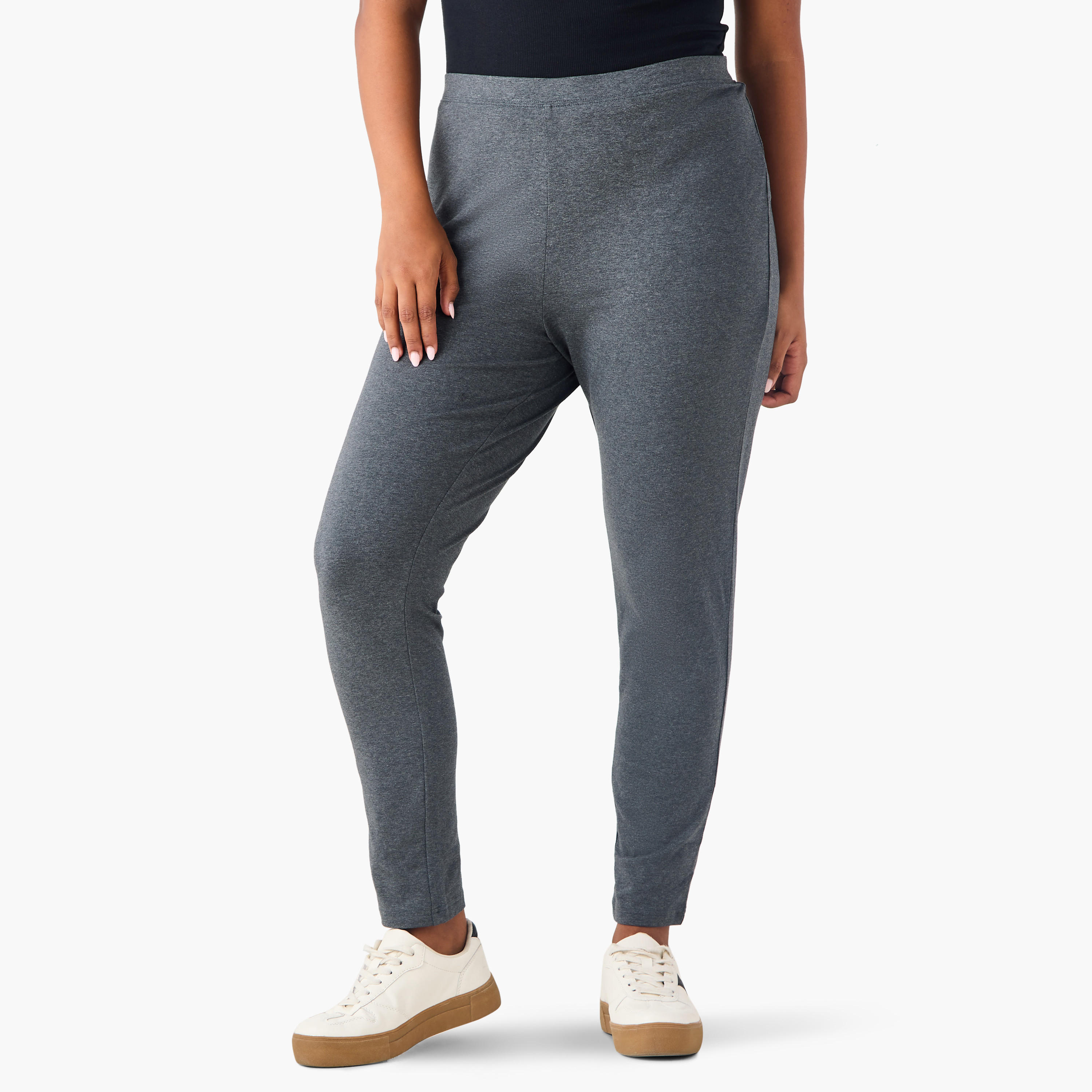 بنطلون ليقنز مقاس كبير مع خصر مطاطي من أولا بوبكن - طقم من 2-women-clothing-bottoms-leggings-image-2