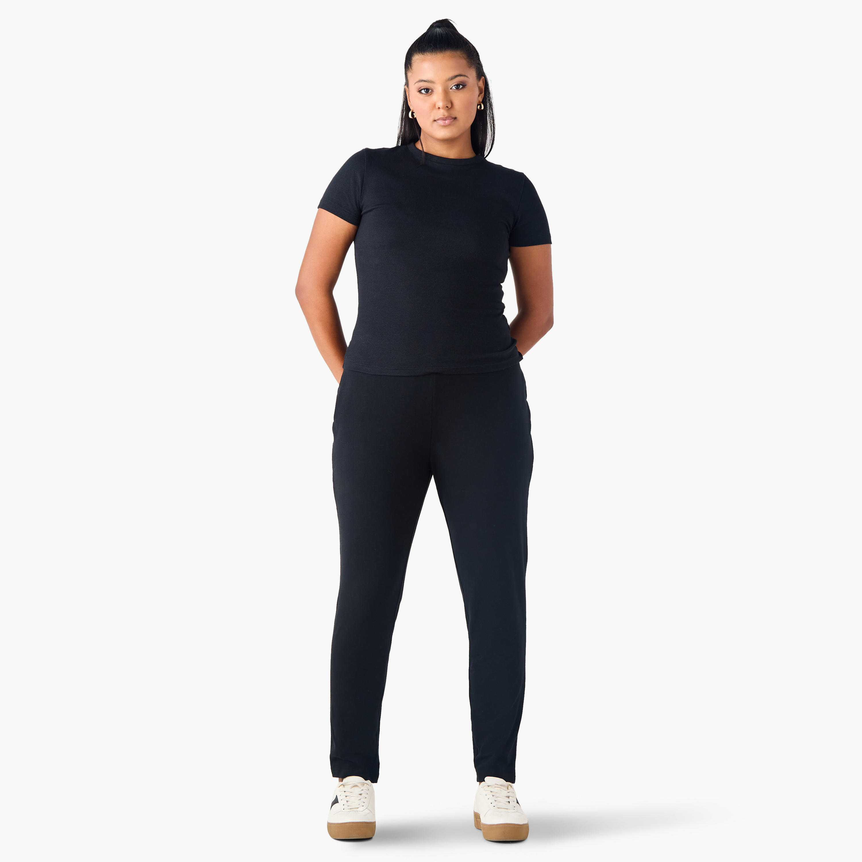 بنطلون ليقنز مقاس كبير مع خصر مطاطي من أولا بوبكن - طقم من 2-women-clothing-bottoms-leggings-image-9
