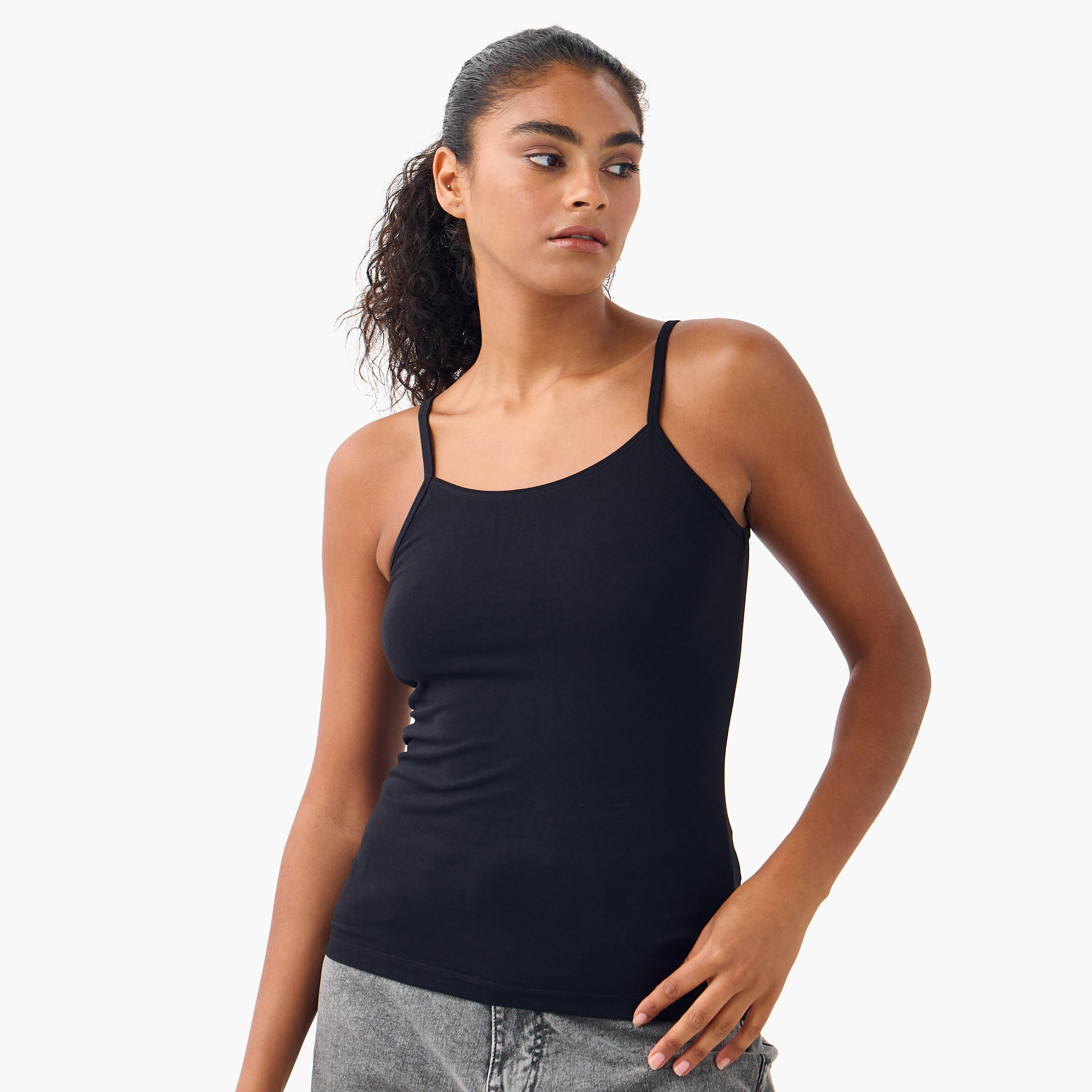 قمصان داخلية بياقة واسعة - طقم من قطعتين-women-clothing-lingerie-camisoles-image-5