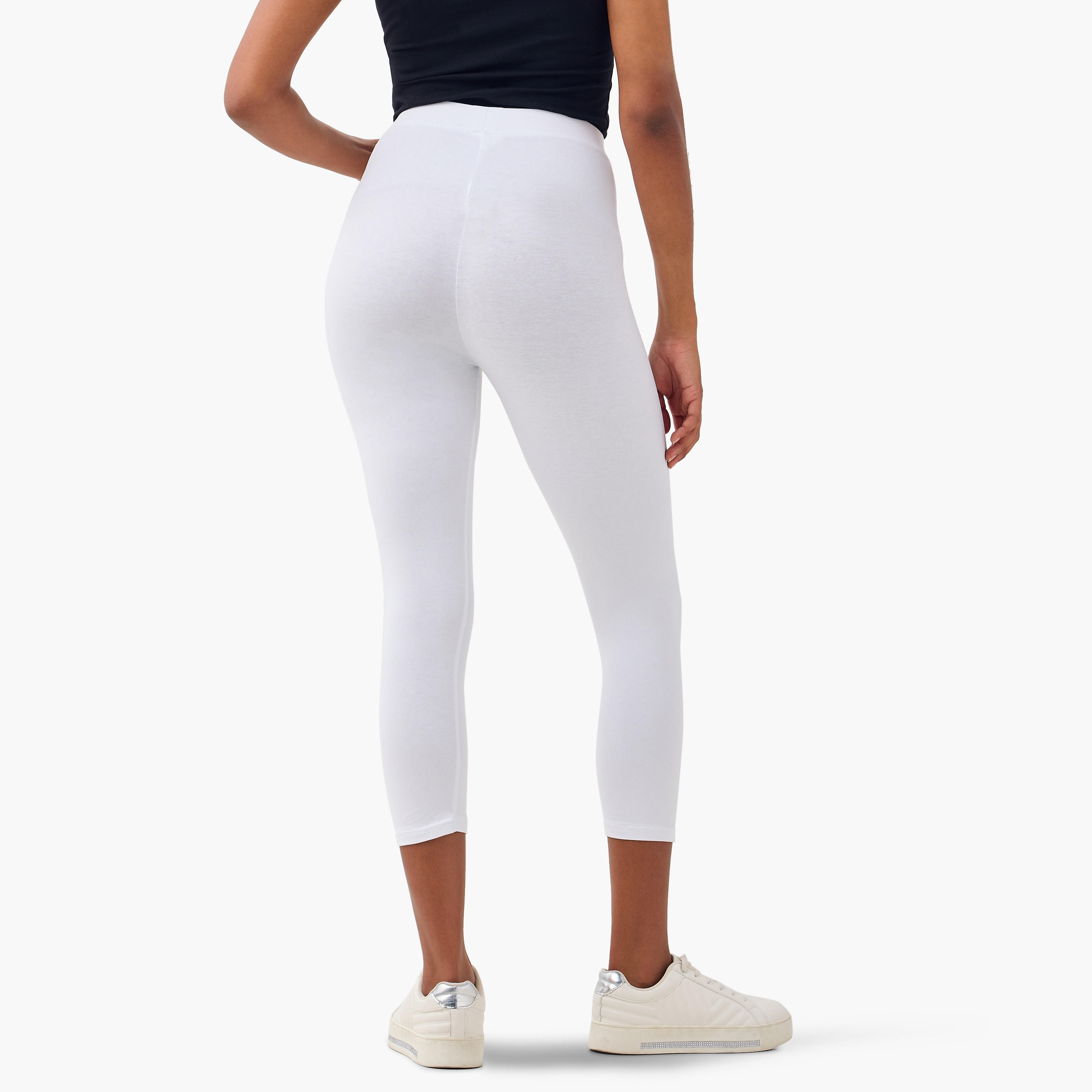 طقم بنطلون ليقنز قصير من قطعتين بخصر مطاطي-women-clothing-bottoms-leggings-image-5