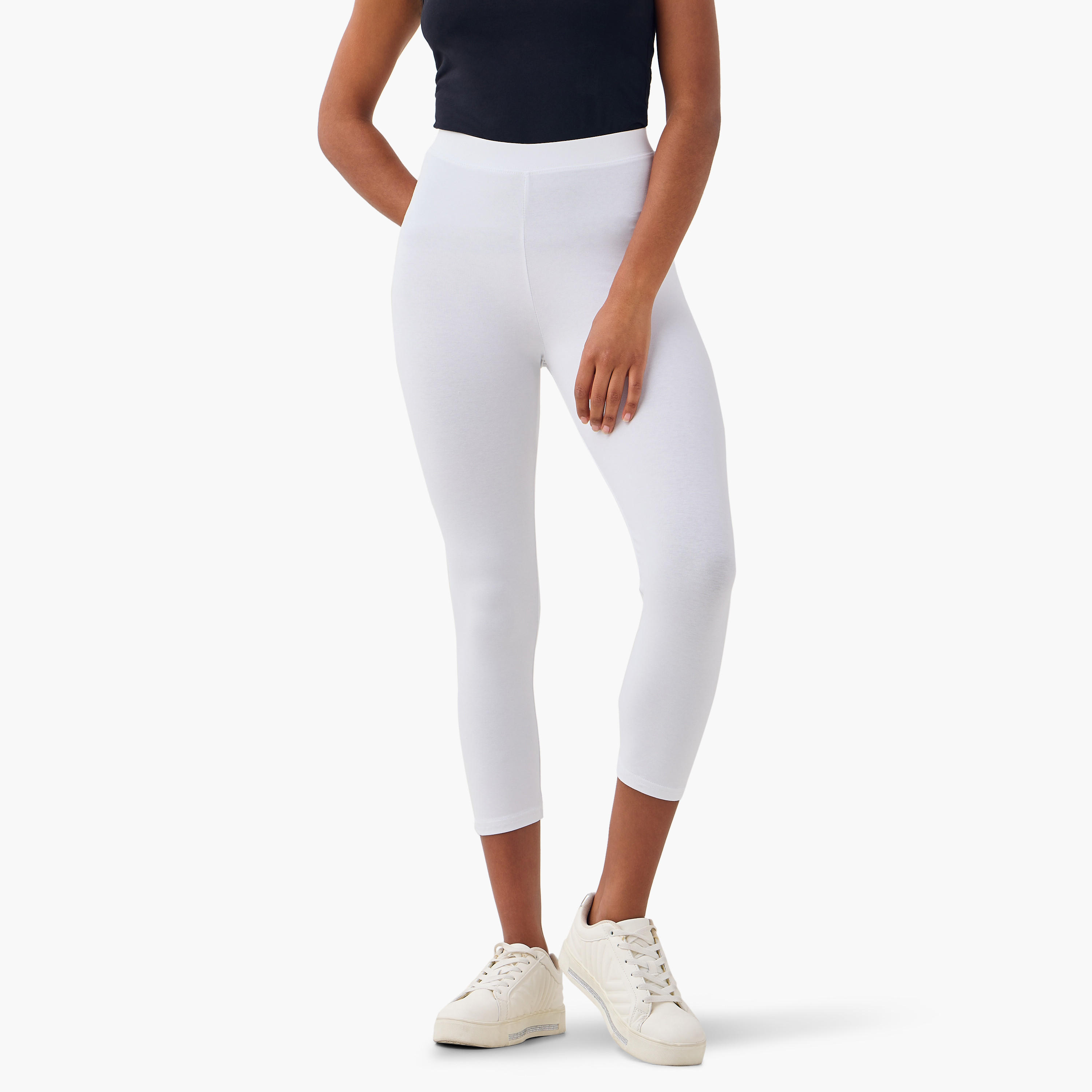 طقم بنطلون ليقنز قصير من قطعتين بخصر مطاطي-women-clothing-bottoms-leggings-image-6