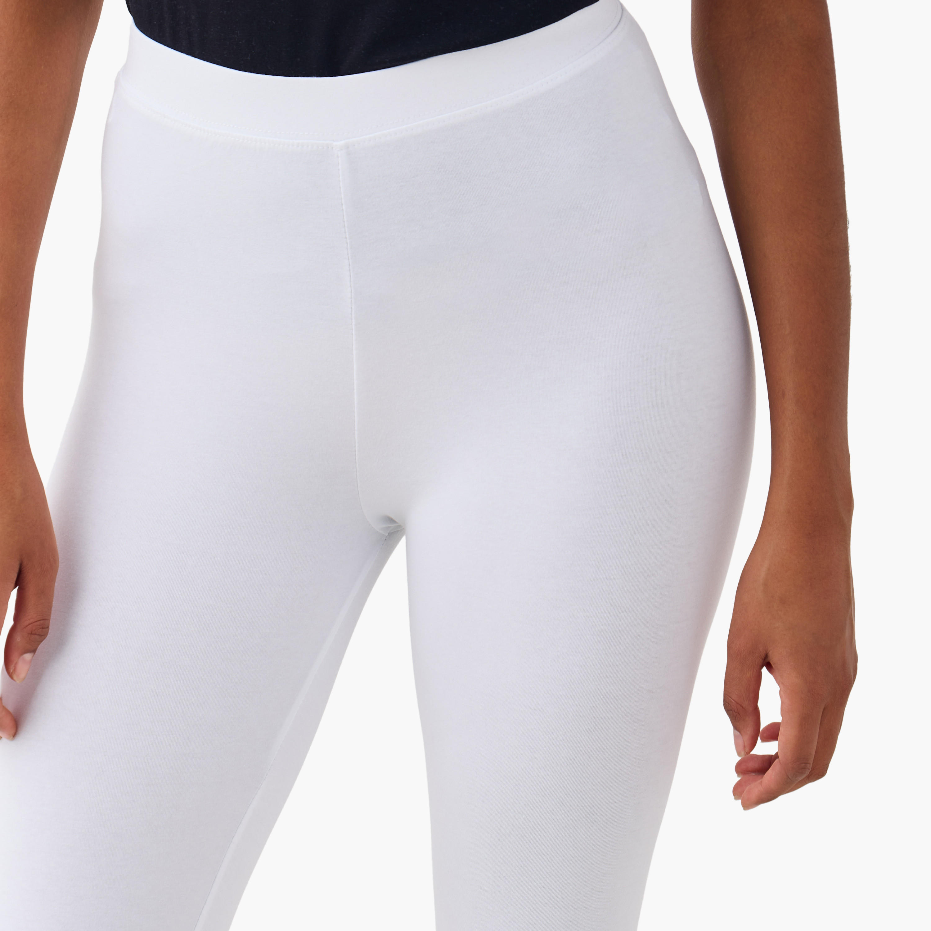 طقم بنطلون ليقنز قصير من قطعتين بخصر مطاطي-women-clothing-bottoms-leggings-image-7