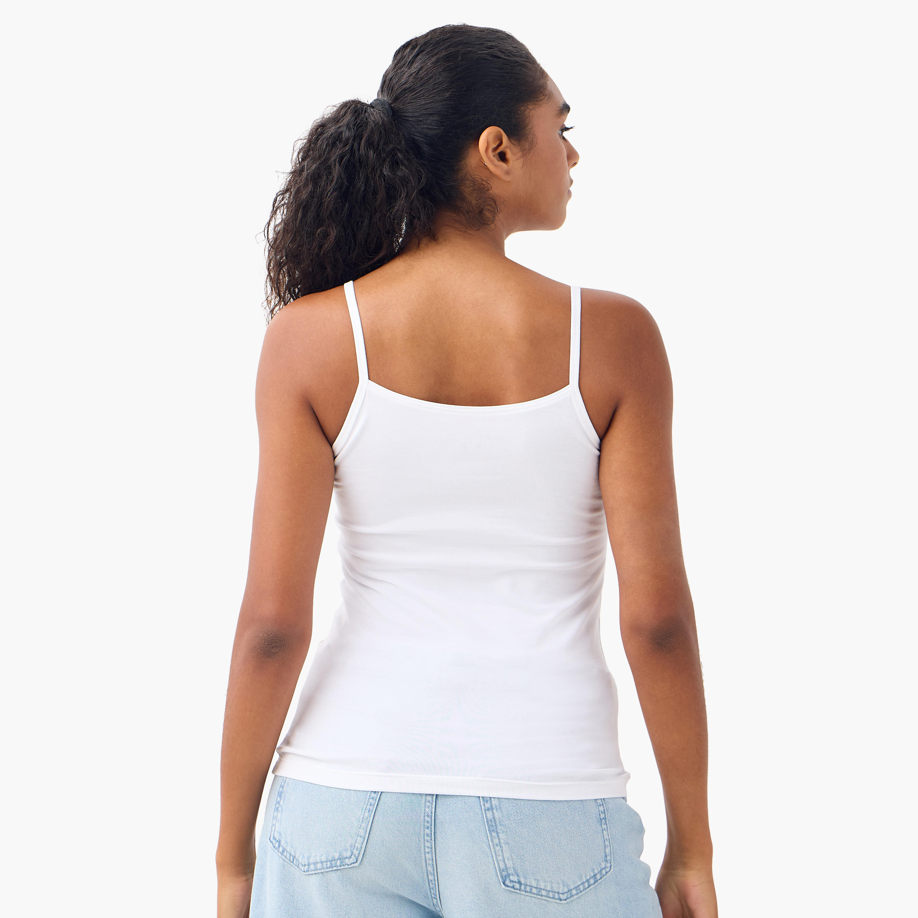 بلوزة كامي بياقة عميقة وأحزمة كتف رفيعة - طقم من 2-women-clothing-lingerie-camisoles-image-5