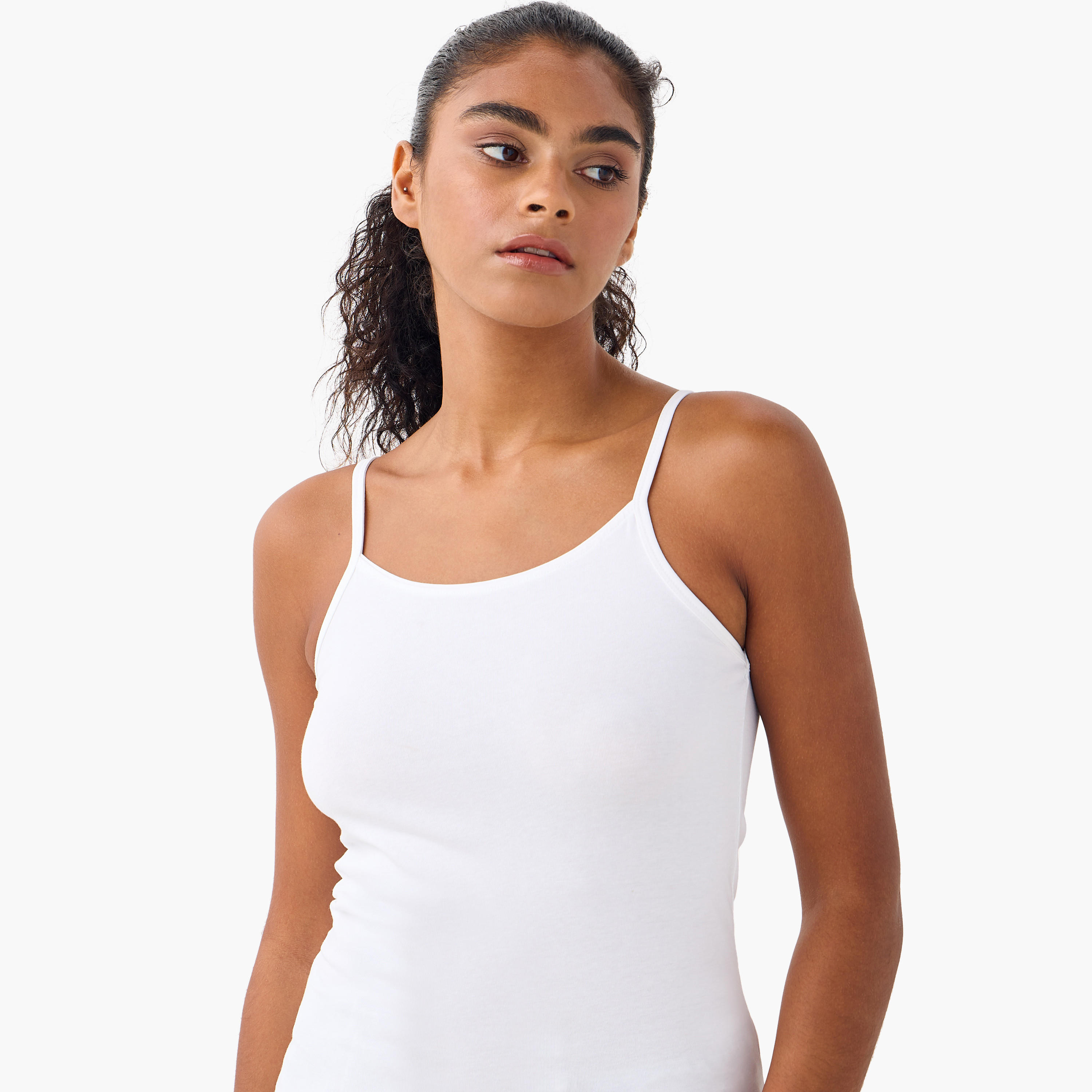 بلوزة كامي بياقة عميقة وأحزمة كتف رفيعة - طقم من 2-women-clothing-lingerie-camisoles-image-7