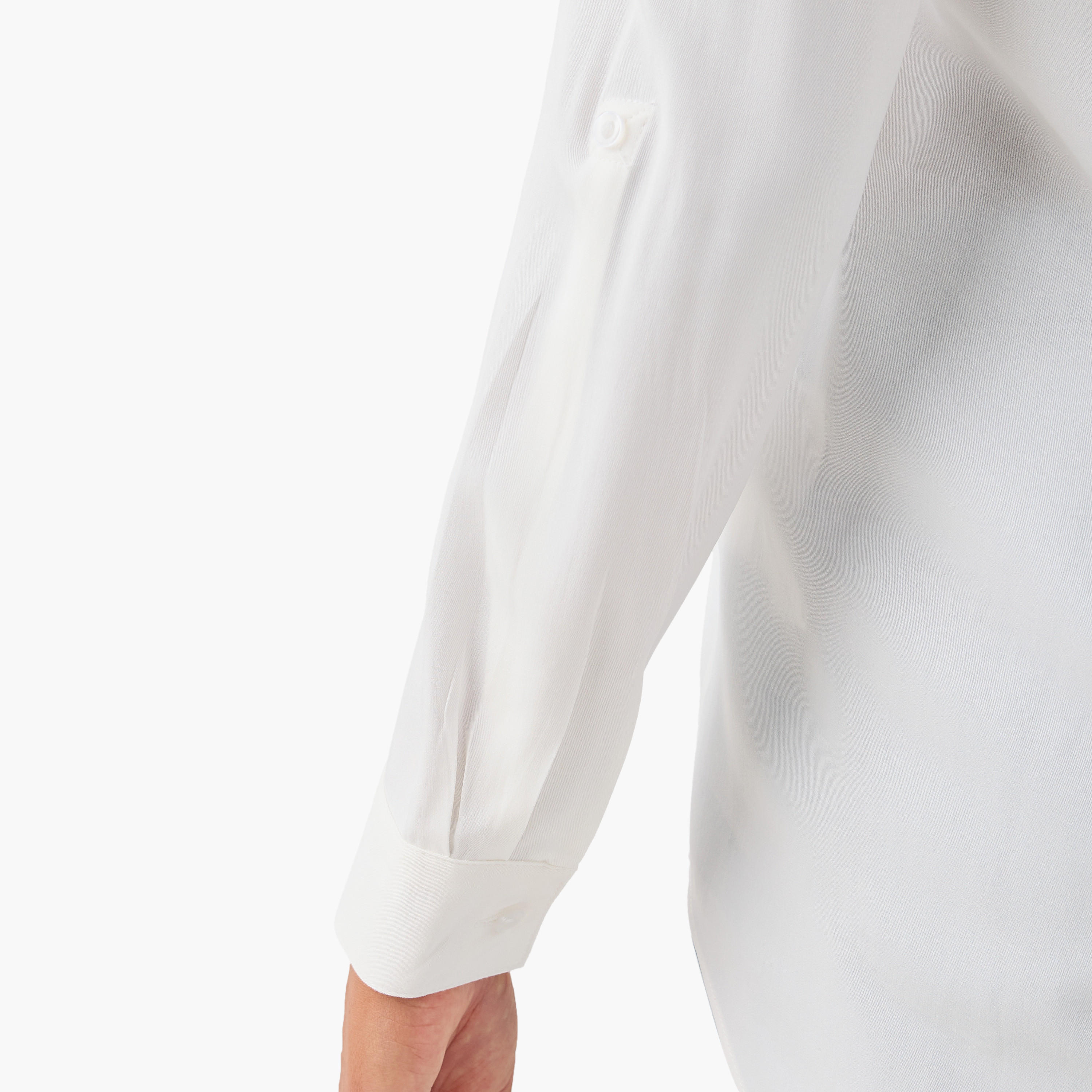 بلوزة بياقة ماندارين وأكمام طويلة وحواف غير متساوية - طقم من 2-women-clothing-shirtsandblouses-blouses-image-8