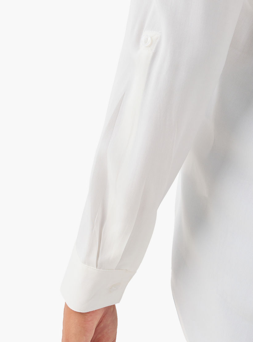 بلوزة بياقة ماندارين وأكمام طويلة وحواف غير متساوية - طقم من 2-women-clothing-shirtsandblouses-blouses-image-8