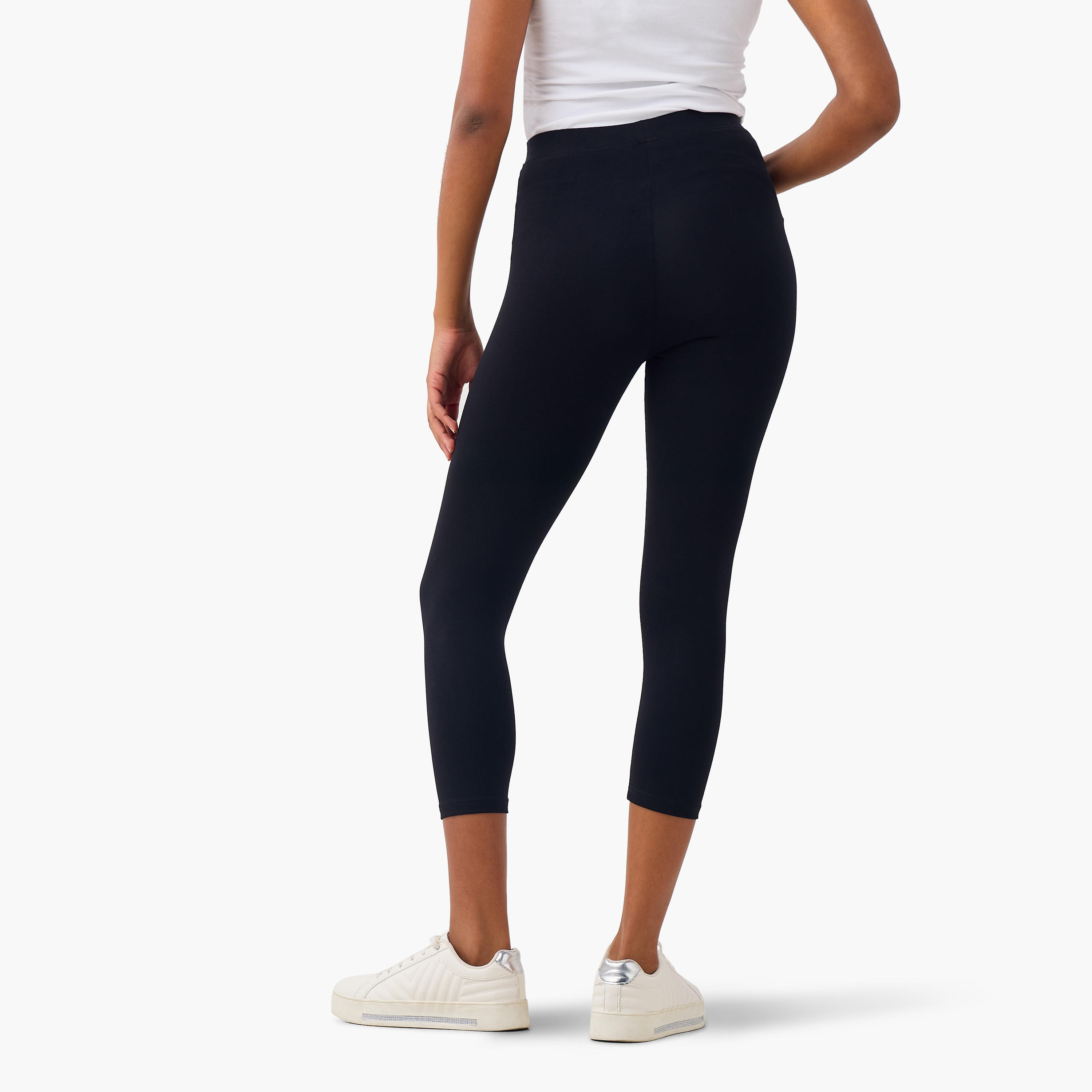 طقم من 2 - بنطلون ليقنز قصير بقصة ضيقة وخصر مرن-women-clothing-bottoms-leggings-image-2
