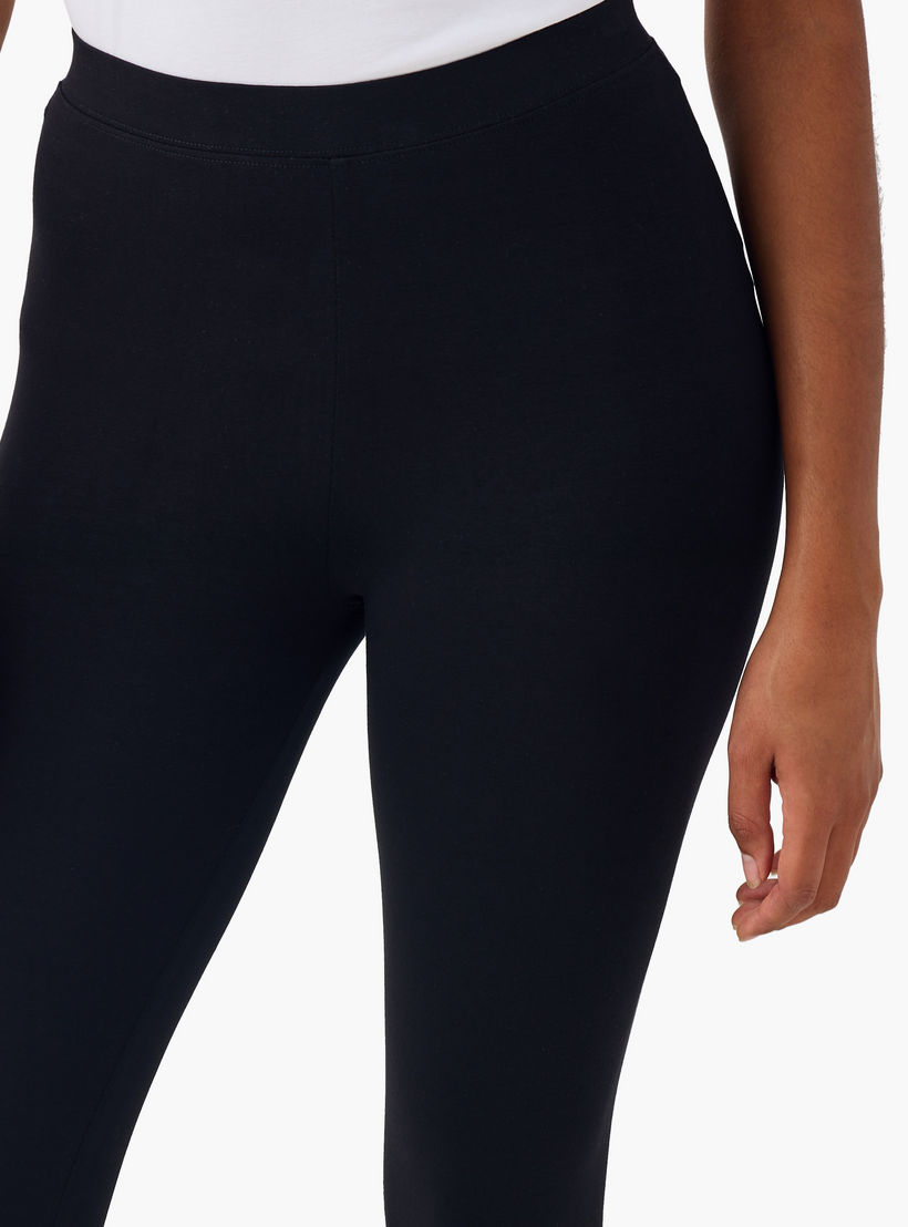 طقم من 2 - بنطلون ليقنز قصير بقصة ضيقة وخصر مرن-women-clothing-bottoms-leggings-image-5
