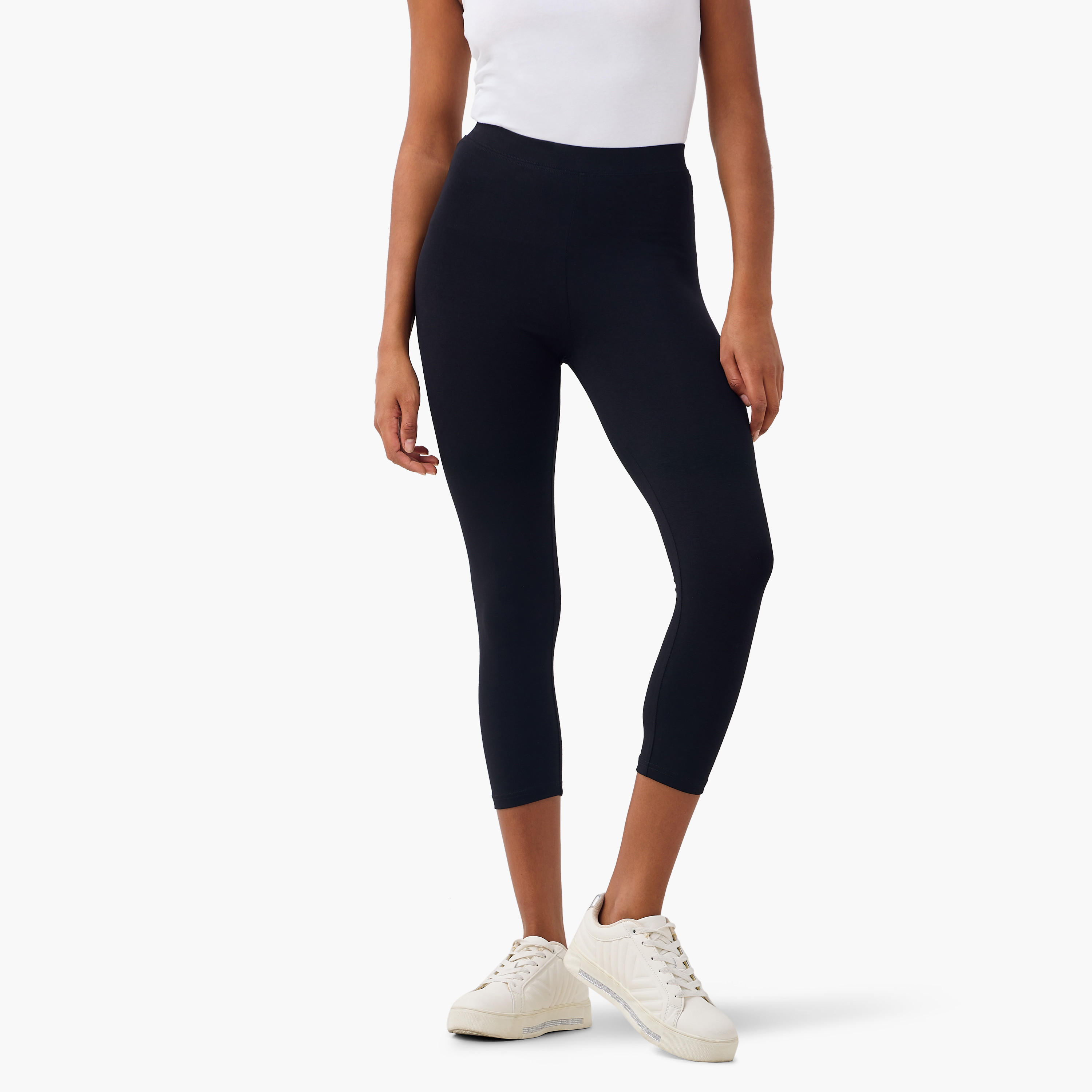 طقم من 2 - بنطلون ليقنز قصير بقصة ضيقة وخصر مرن-women-clothing-bottoms-leggings-image-7