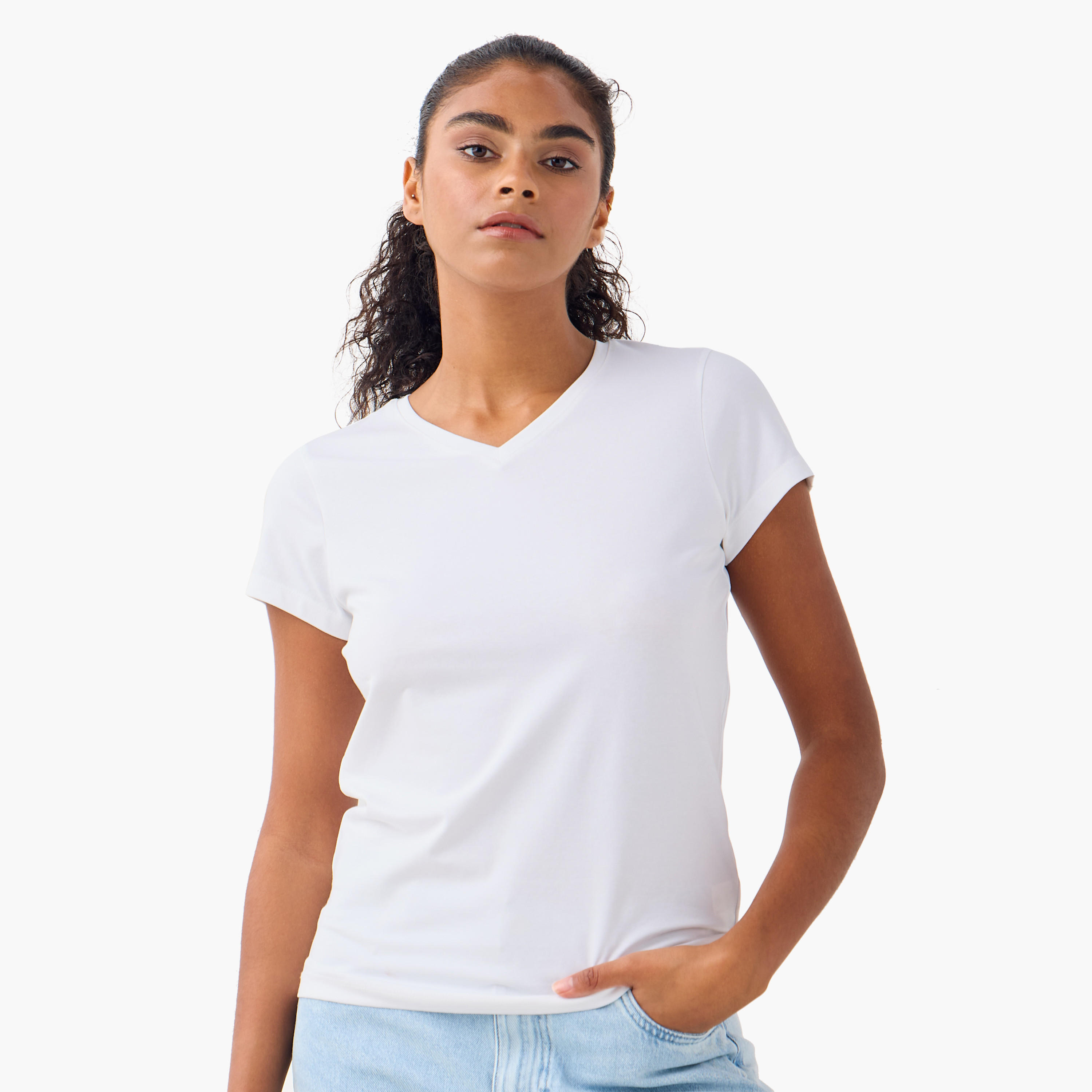 Set of 2 - V-neck T-shirt-women-clothing-tshirts-image-2
