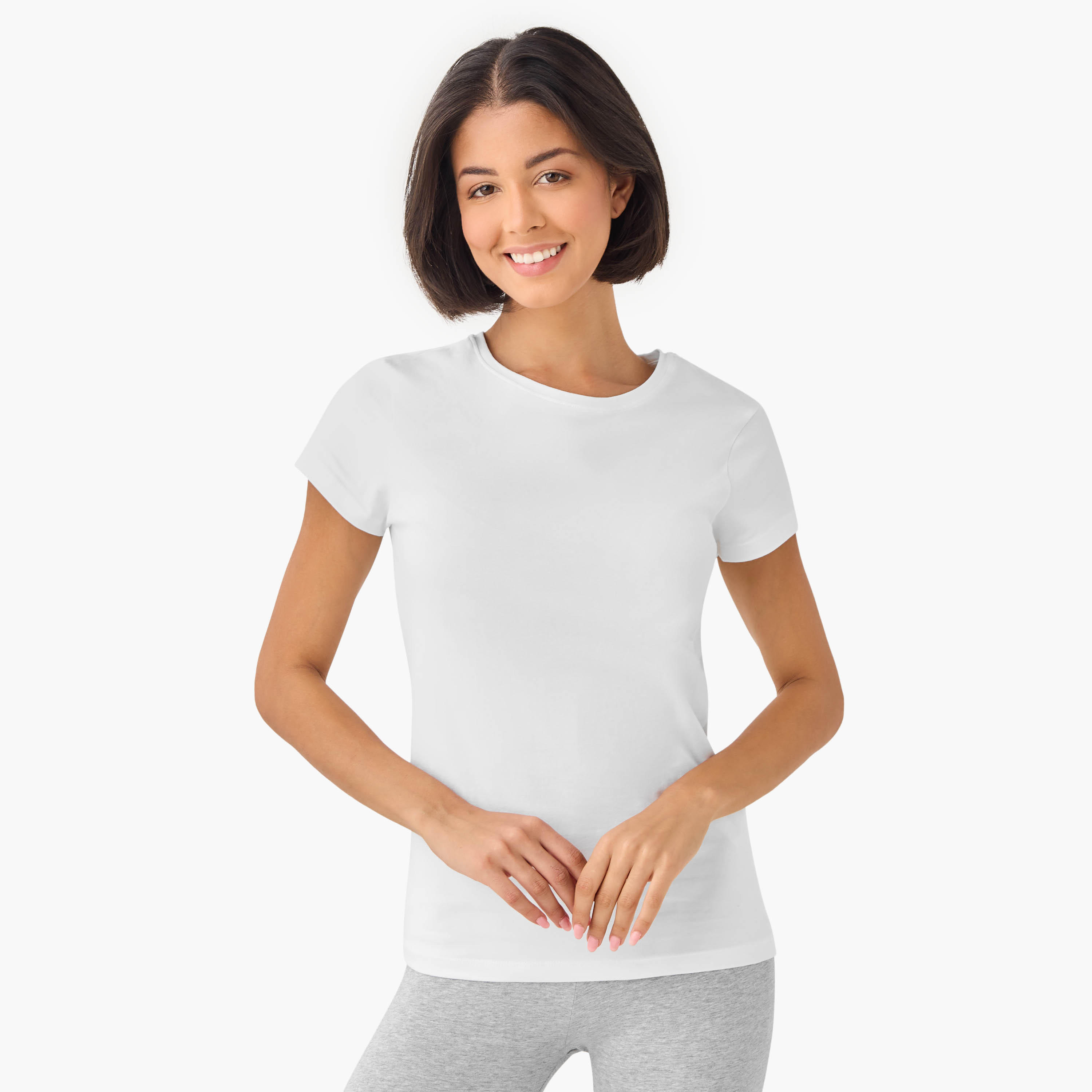 تيشيرت بياقة ضيقة وأكمام كاب - طقم من 2-women-clothing-tshirts-image-6