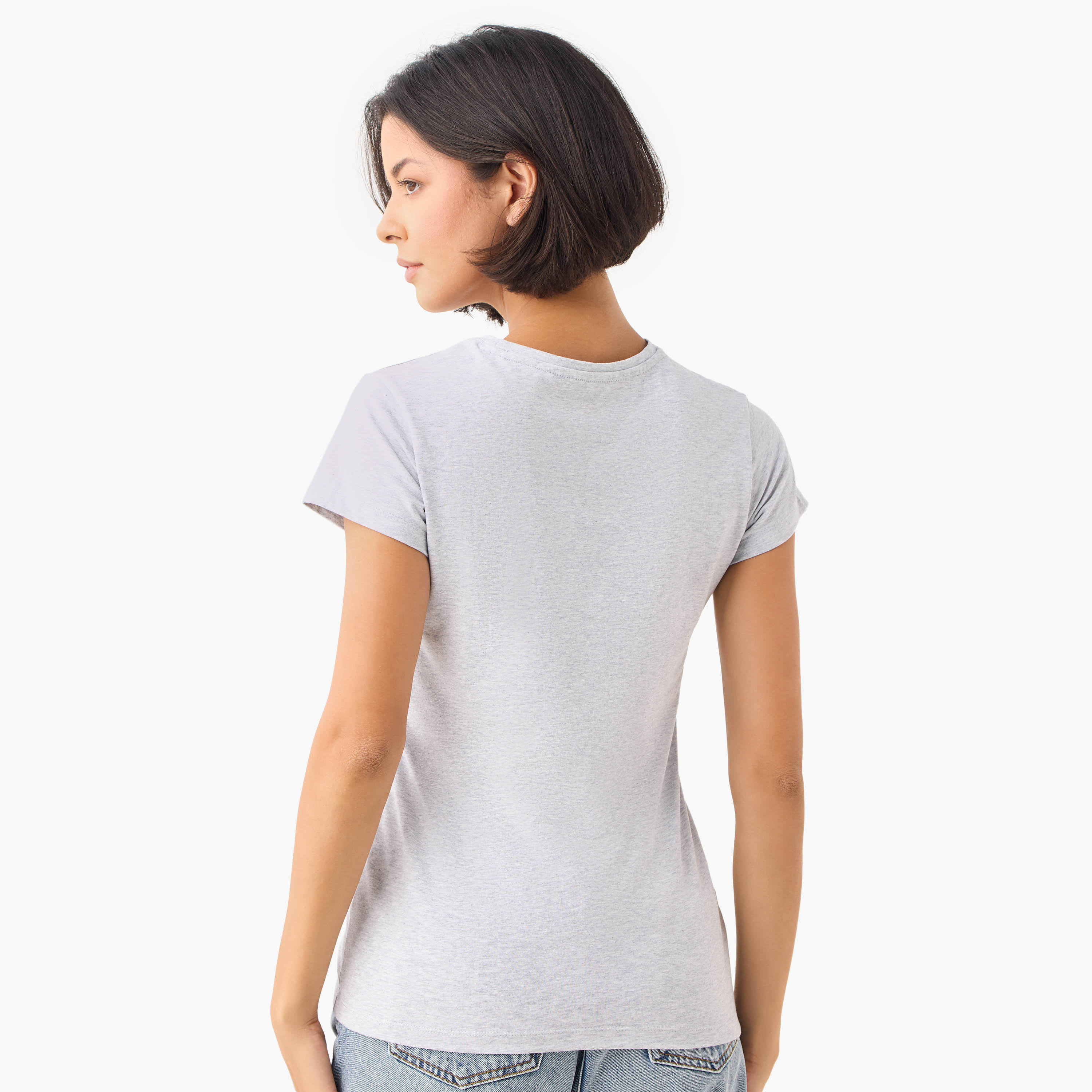 Set of 3 - Crew Neck T-shirt with Cap Sleeves-women-clothing-tshirts-image-5