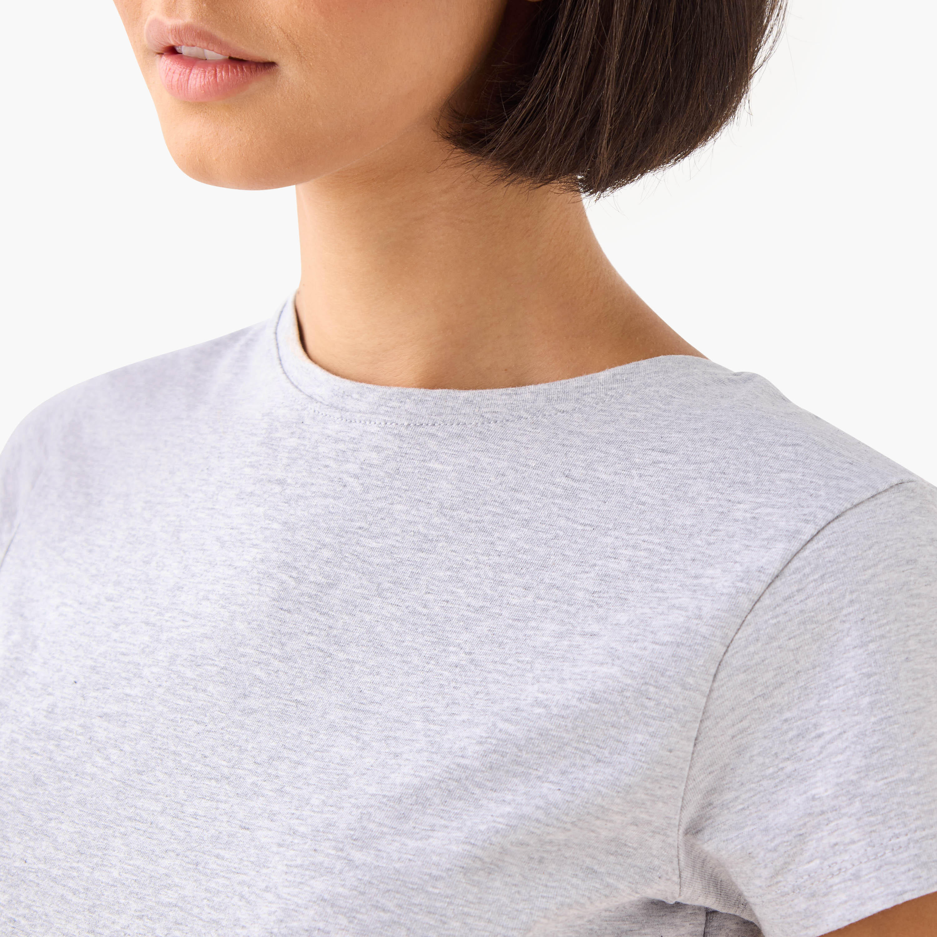 Set of 3 - Crew Neck T-shirt with Cap Sleeves-women-clothing-tshirts-image-6