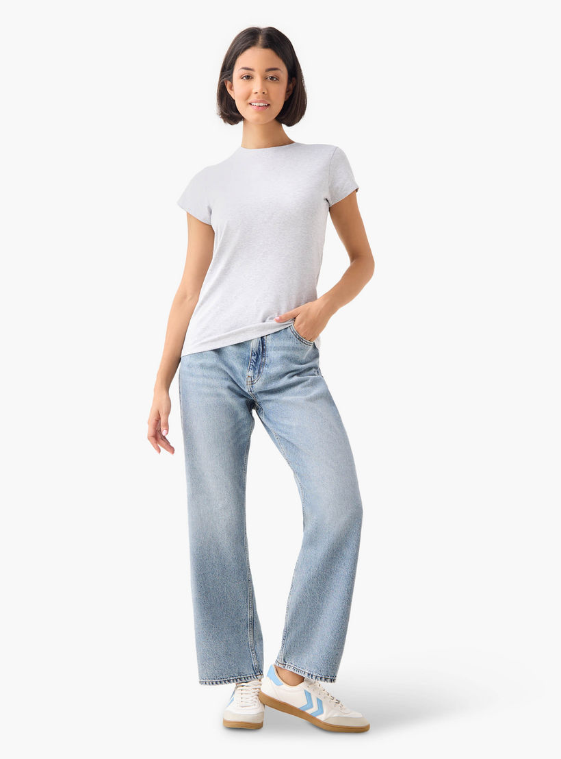Set of 3 - Crew Neck T-shirt with Cap Sleeves-women-clothing-tshirts-image-8