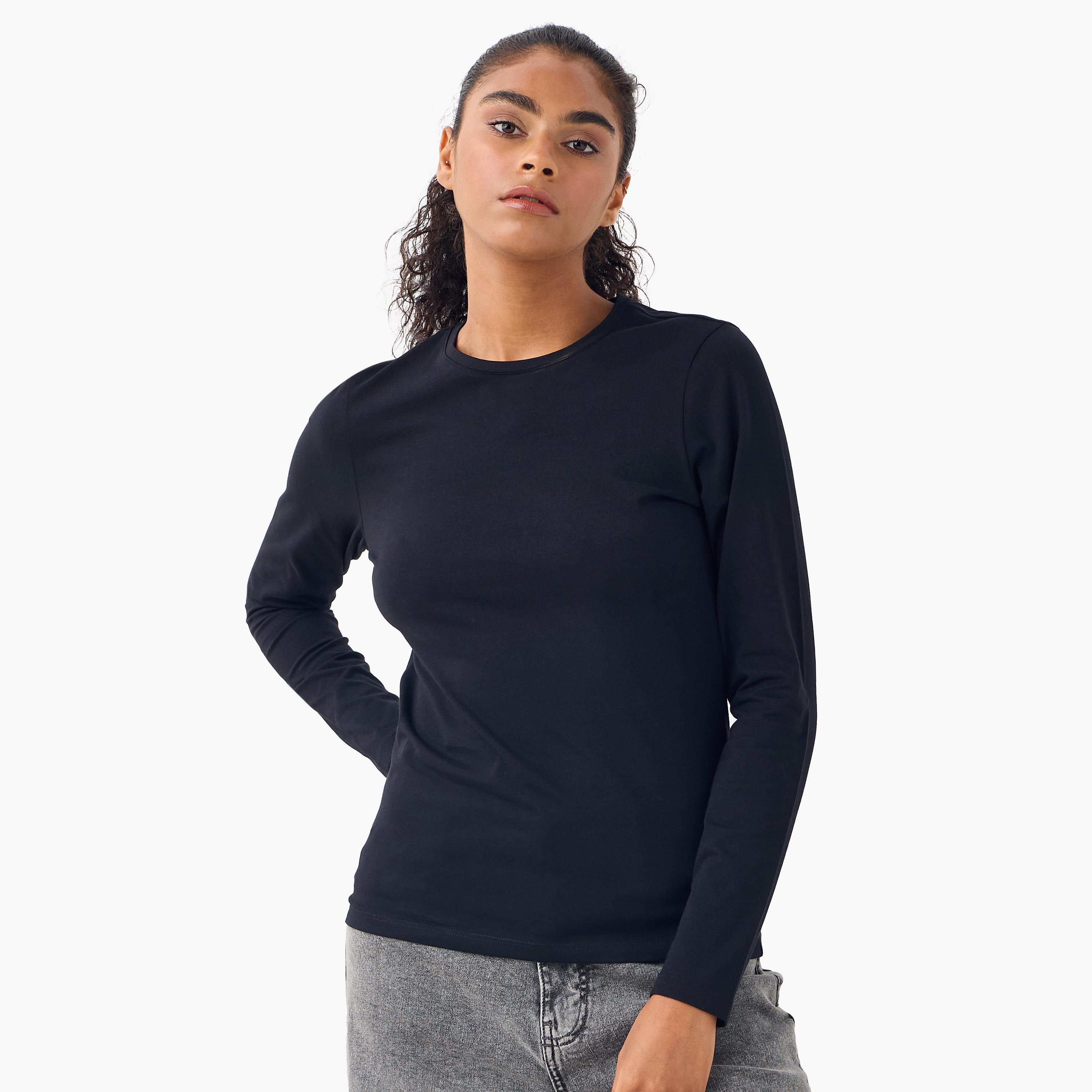 تيشيرت بياقة ضيقة - طقم من 2-women-clothing-tshirts-image-2
