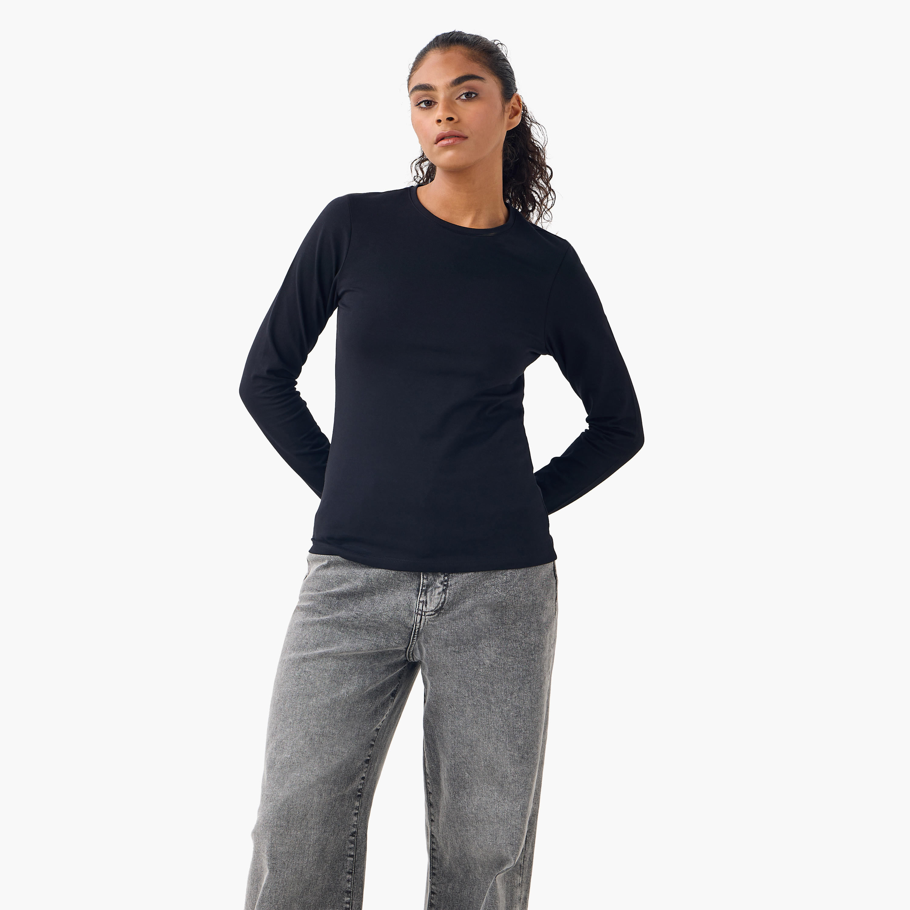 تيشيرت بياقة ضيقة - طقم من 2-women-clothing-tshirts-image-8