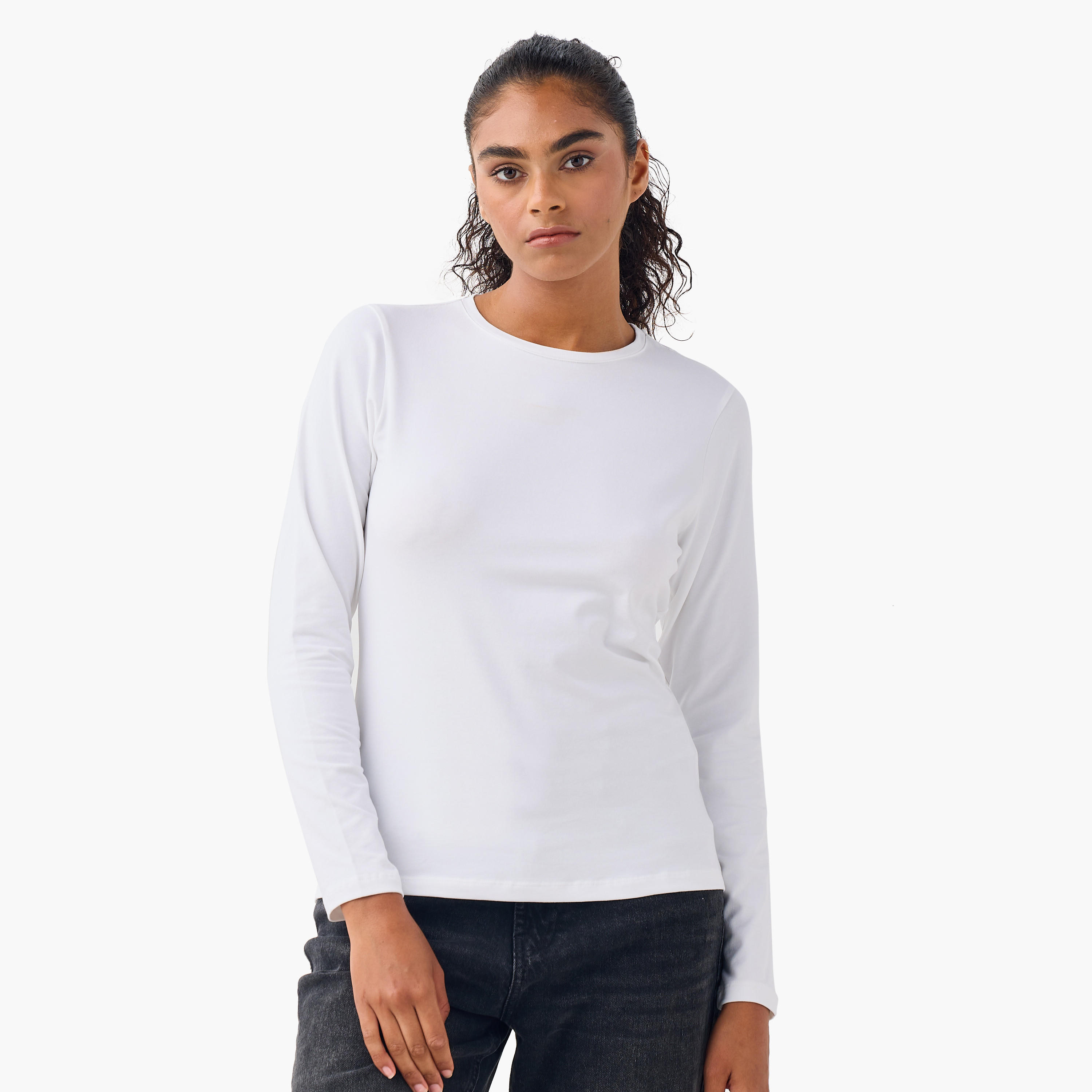 تيشيرت بياقة ضيقة - طقم من 2-women-clothing-tshirts-image-7
