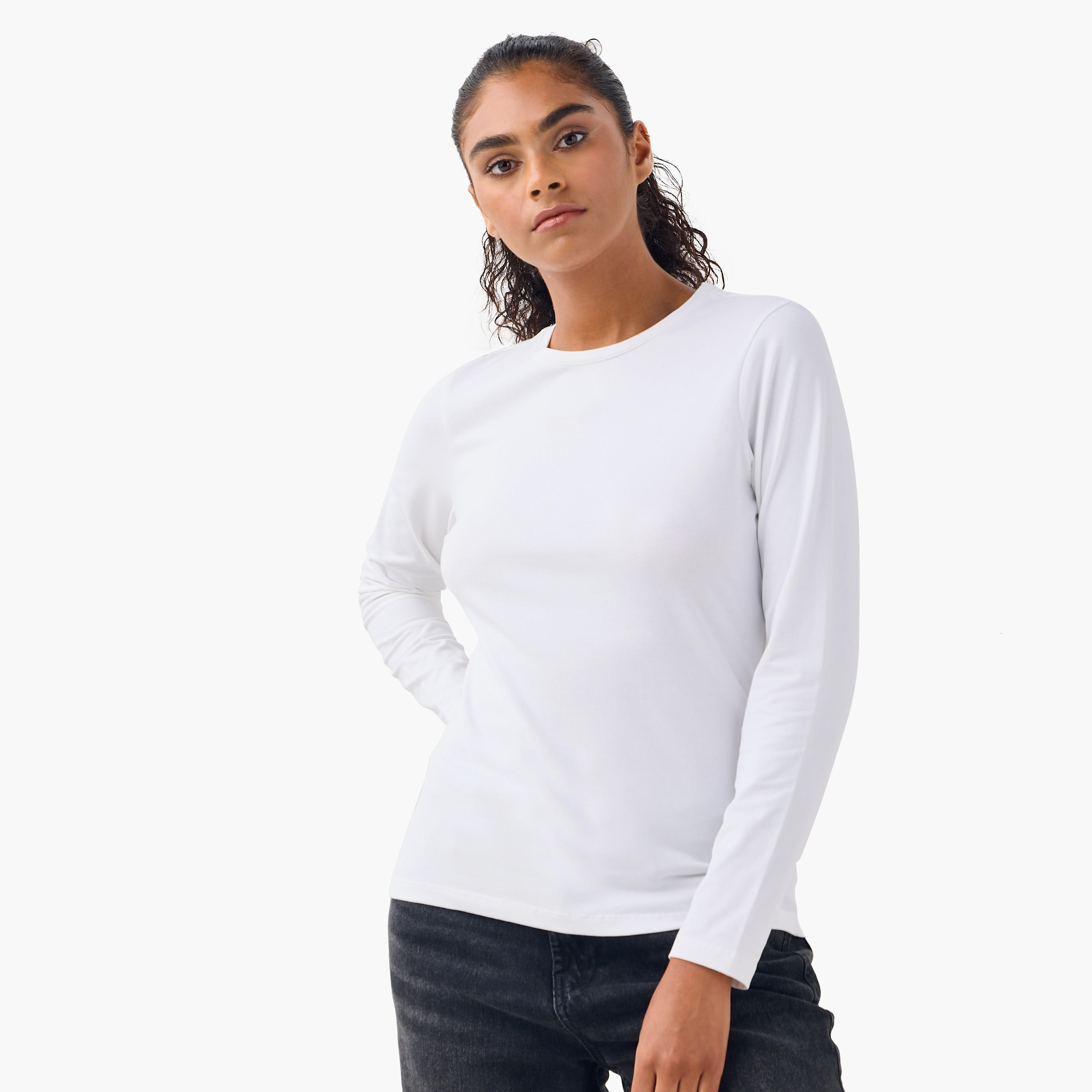 تيشيرت بياقة ضيقة - طقم من 2-women-clothing-tshirts-image-1