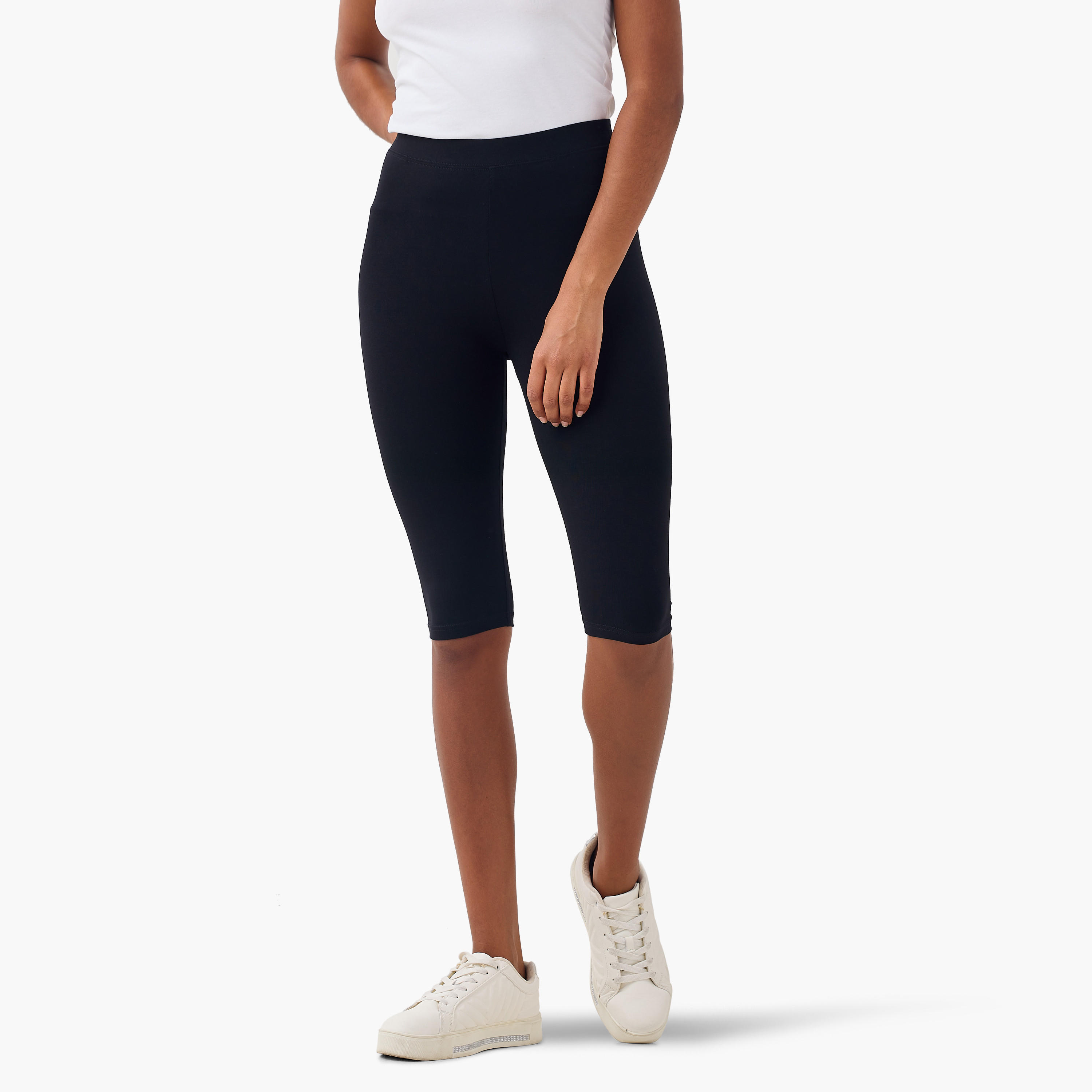 Set of 2 - Knee Length Flexi Waist Leggings-women-clothing-bottoms-leggings-image-2