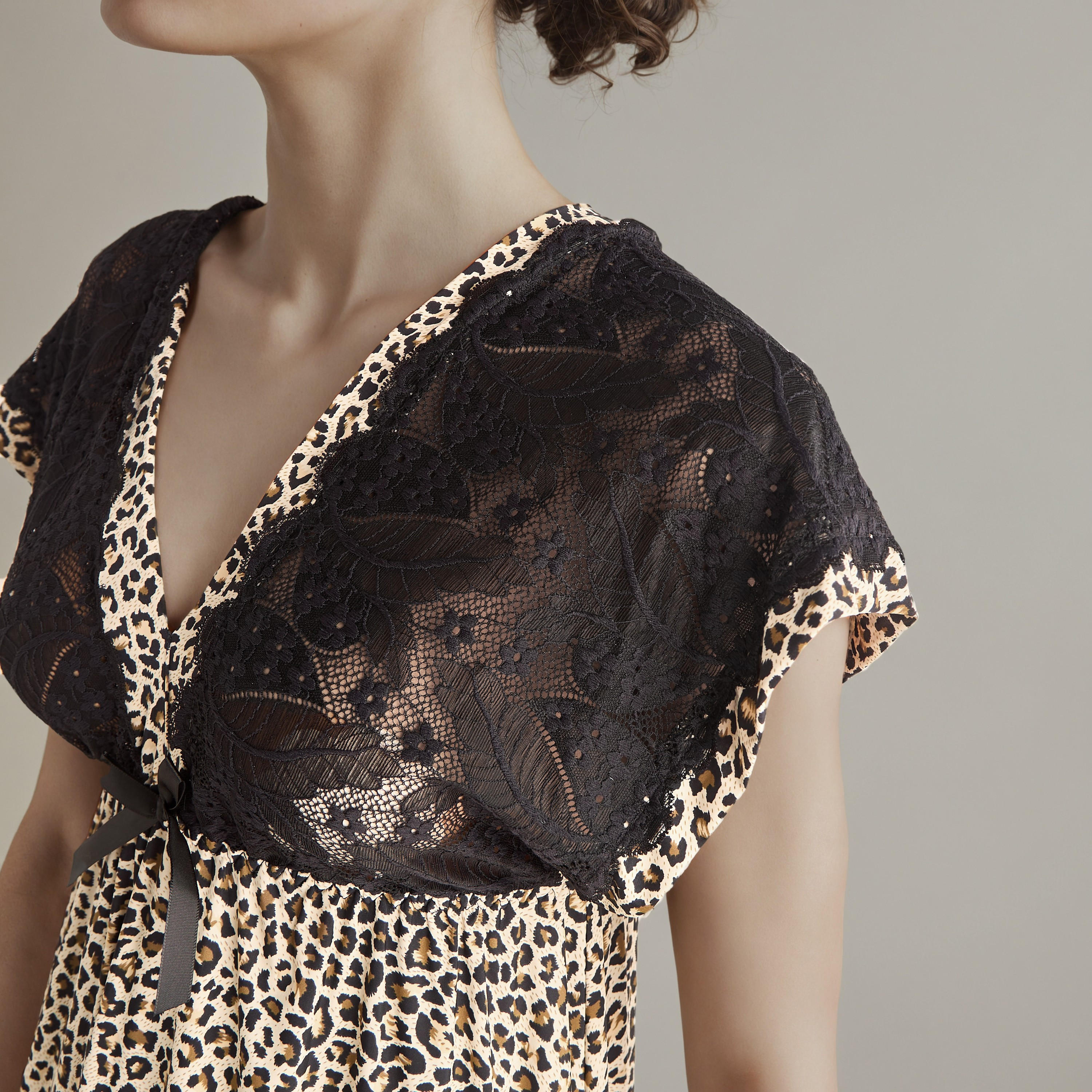 Animal Print Night Dress with Thongs-women-clothing-nightwear-robes-image-4