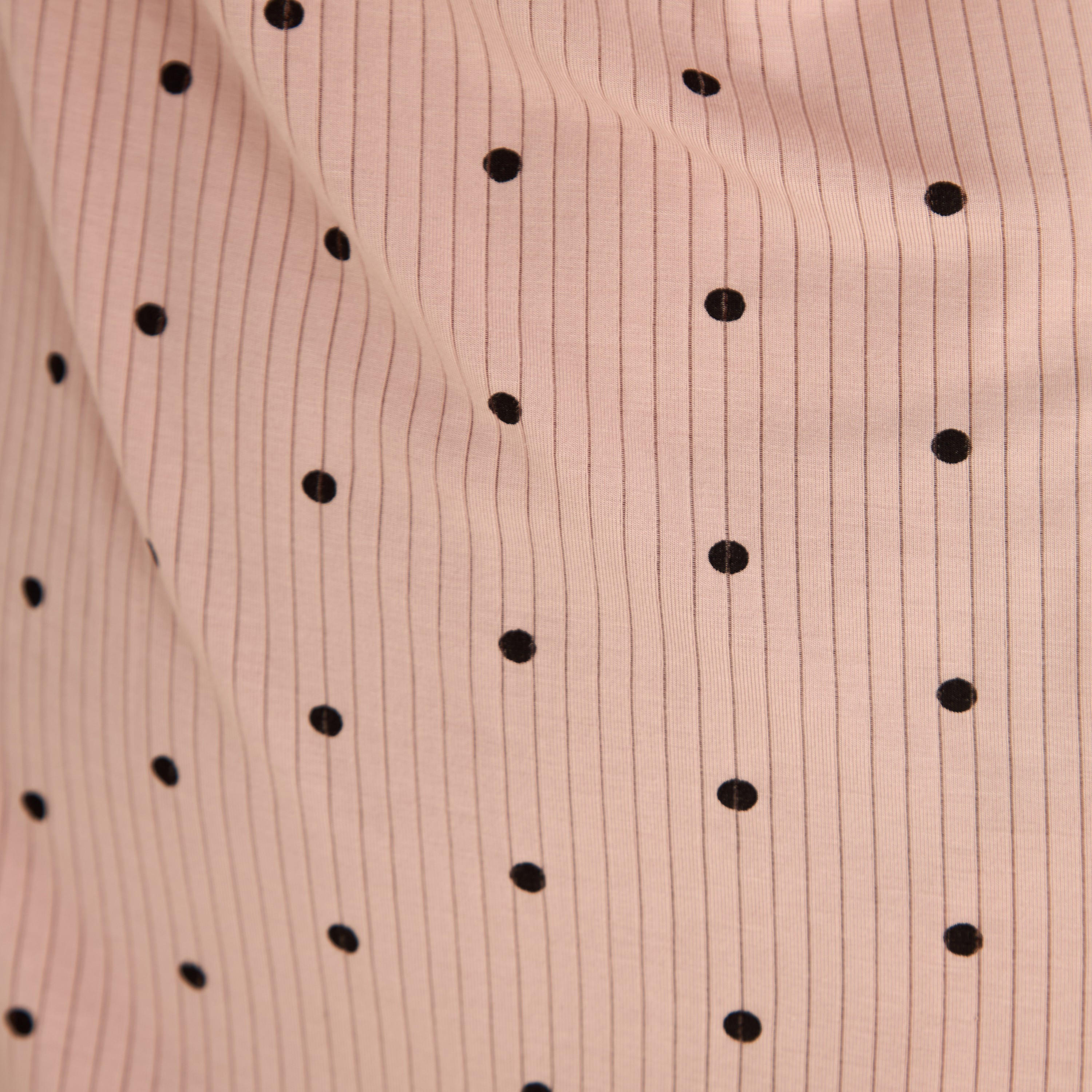فستان نوم بطبعات منقطة وحافة دانتيل-women-clothing-nightwear-robes-image-4