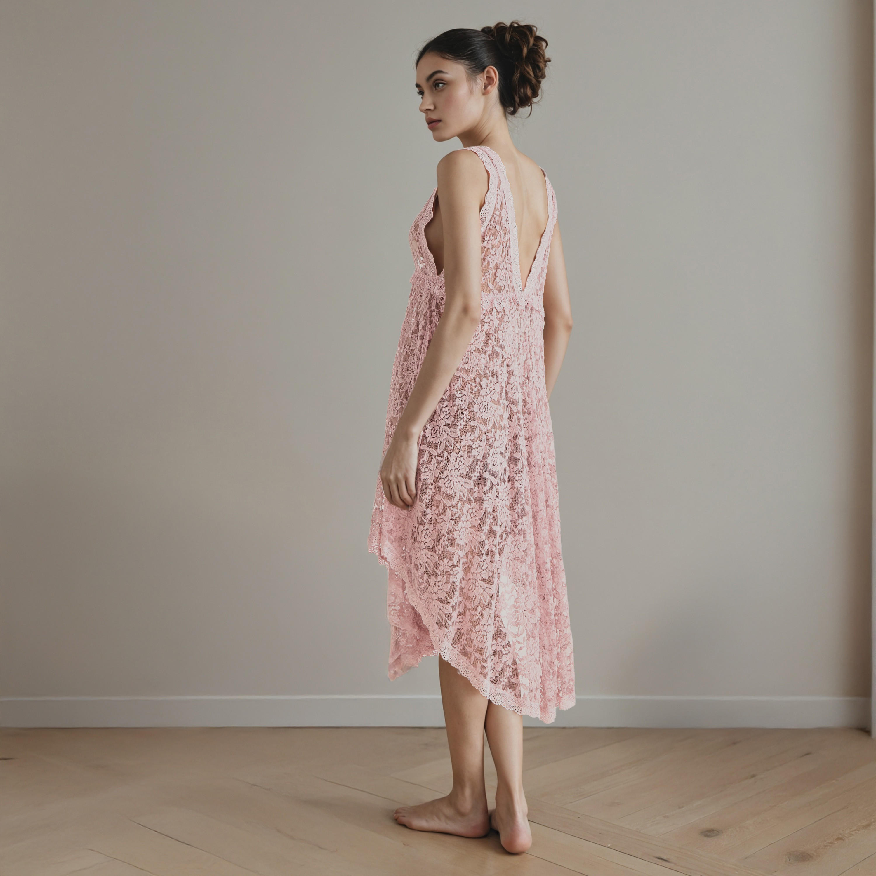 ثوب نوم دانتيل للعروس بحواف غير متماثلة-women-clothing-nightwear-robes-image-2