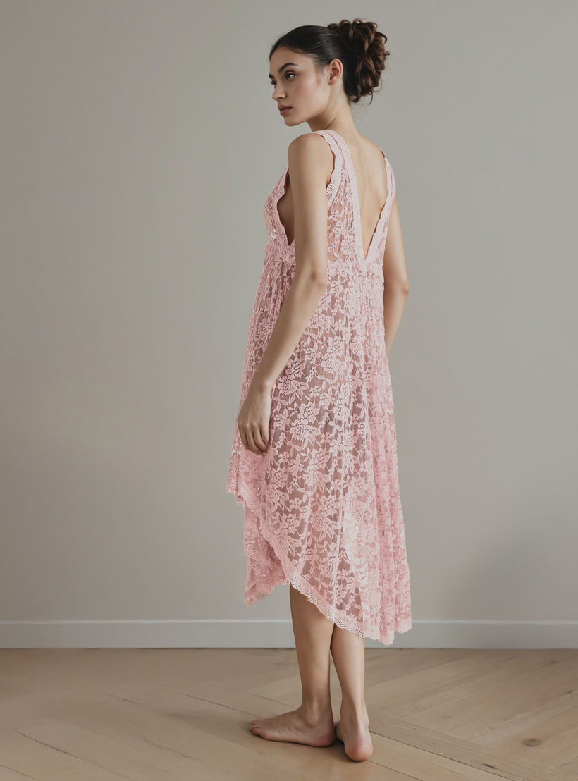 ثوب نوم دانتيل للعروس بحواف غير متماثلة-women-clothing-nightwear-robes-image-2