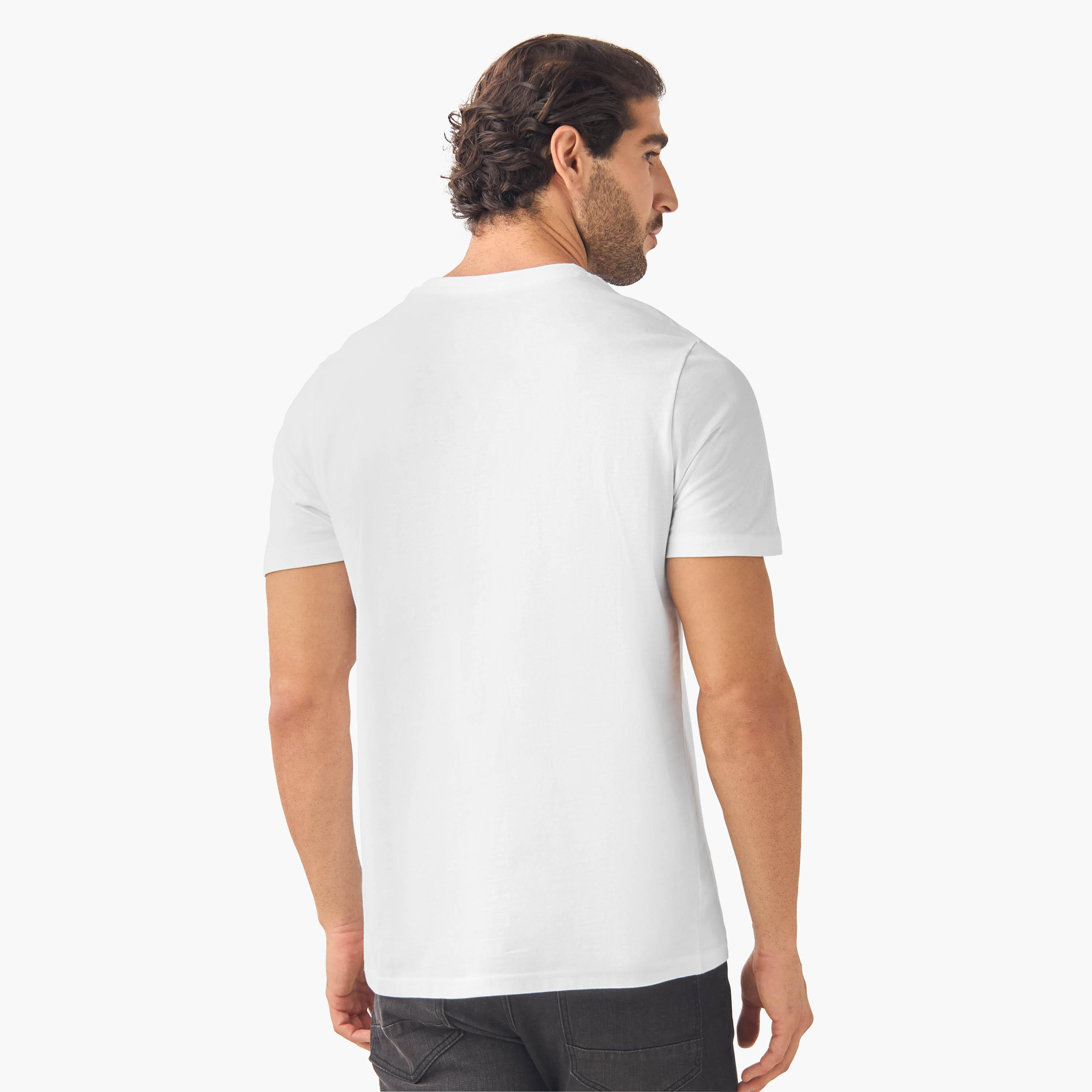 تيشيرت بياقة ضيقة وأكمام قصيرة - طقم من 3-men-clothing-tshirtsandpolos-tshirts-image-6