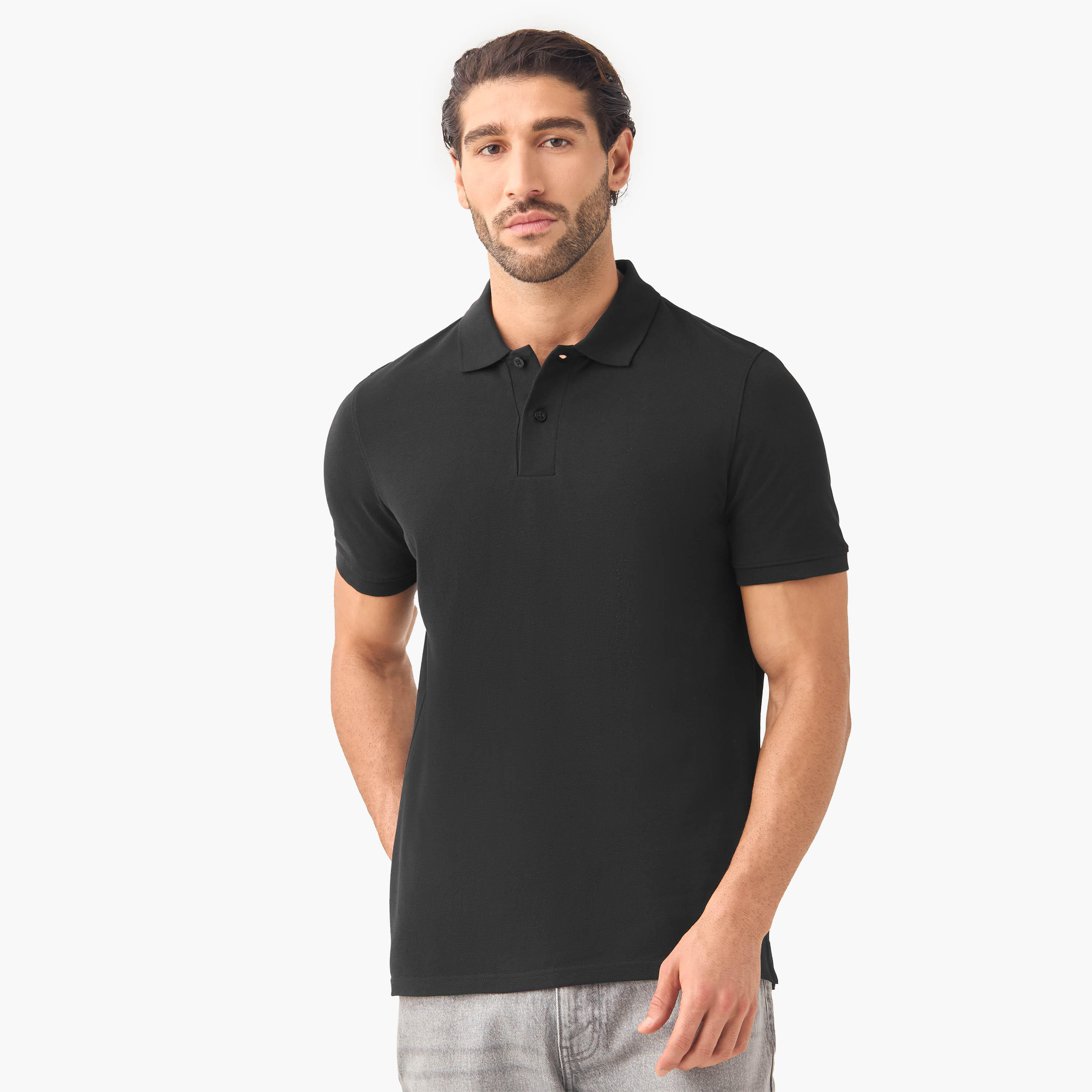 تيشيرت بياقة بولو وأكمام قصيرة - طقم من 2-men-clothing-tshirtsandpolos-polos-image-2