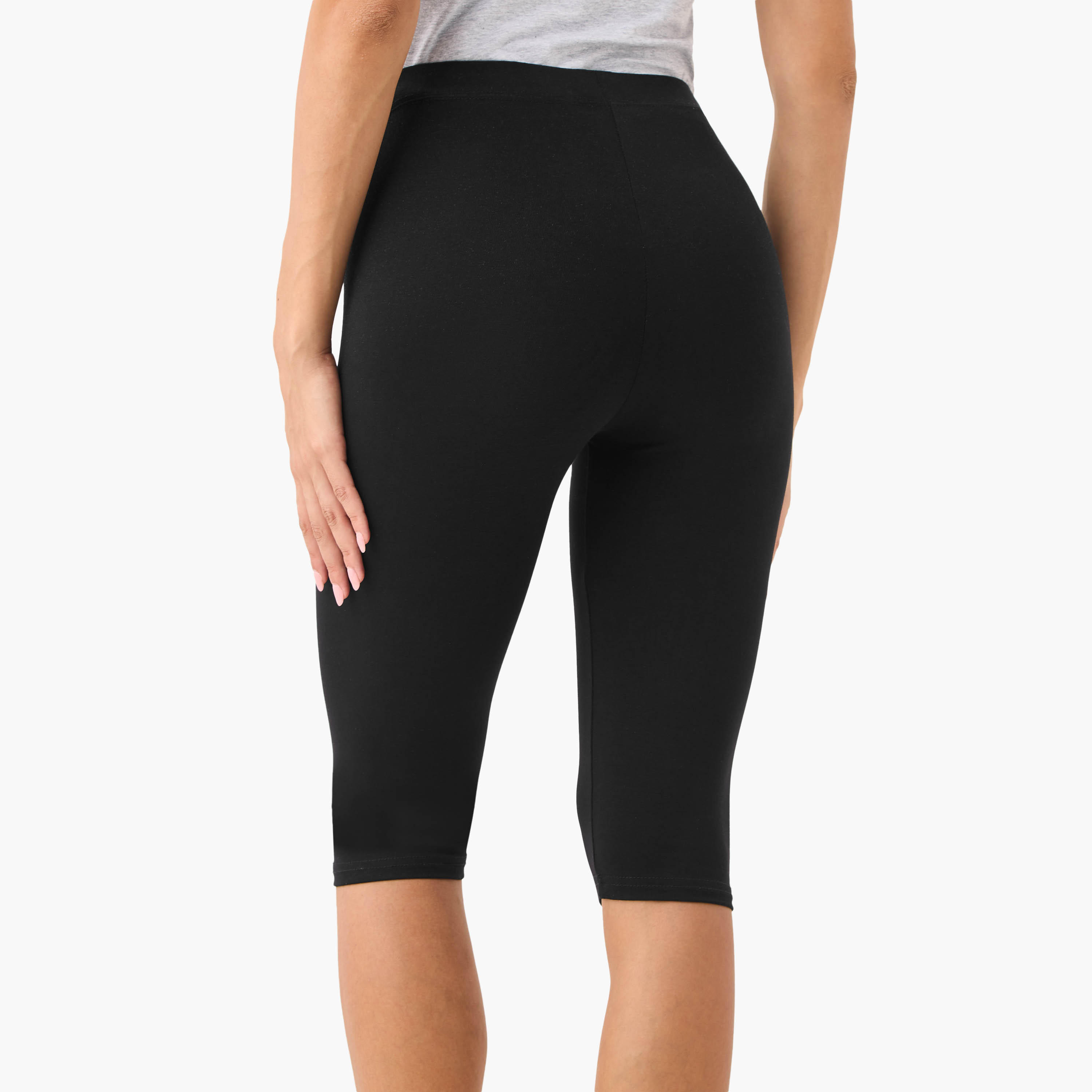 طقم بنطلون ليقنز قصير من قطعتين بخصر مطاطي-women-clothing-bottoms-leggings-image-4