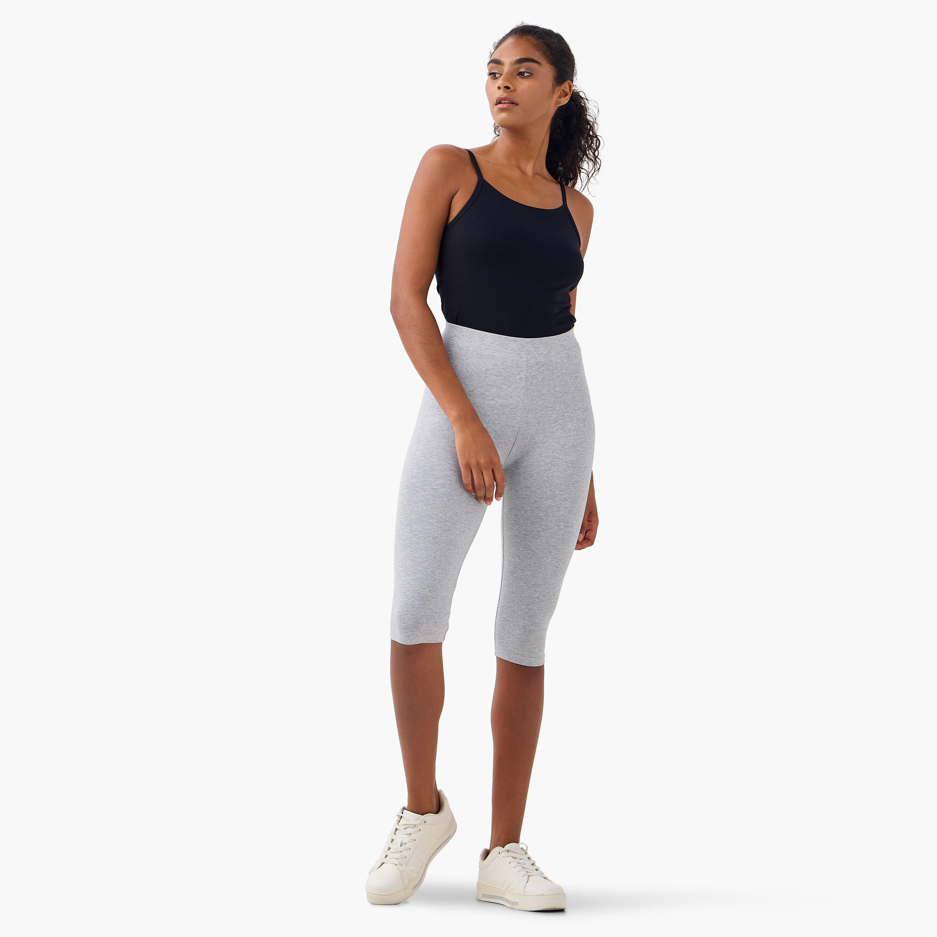 طقم بنطلون ليقنز قصير من قطعتين بخصر مطاطي-women-clothing-bottoms-leggings-image-6