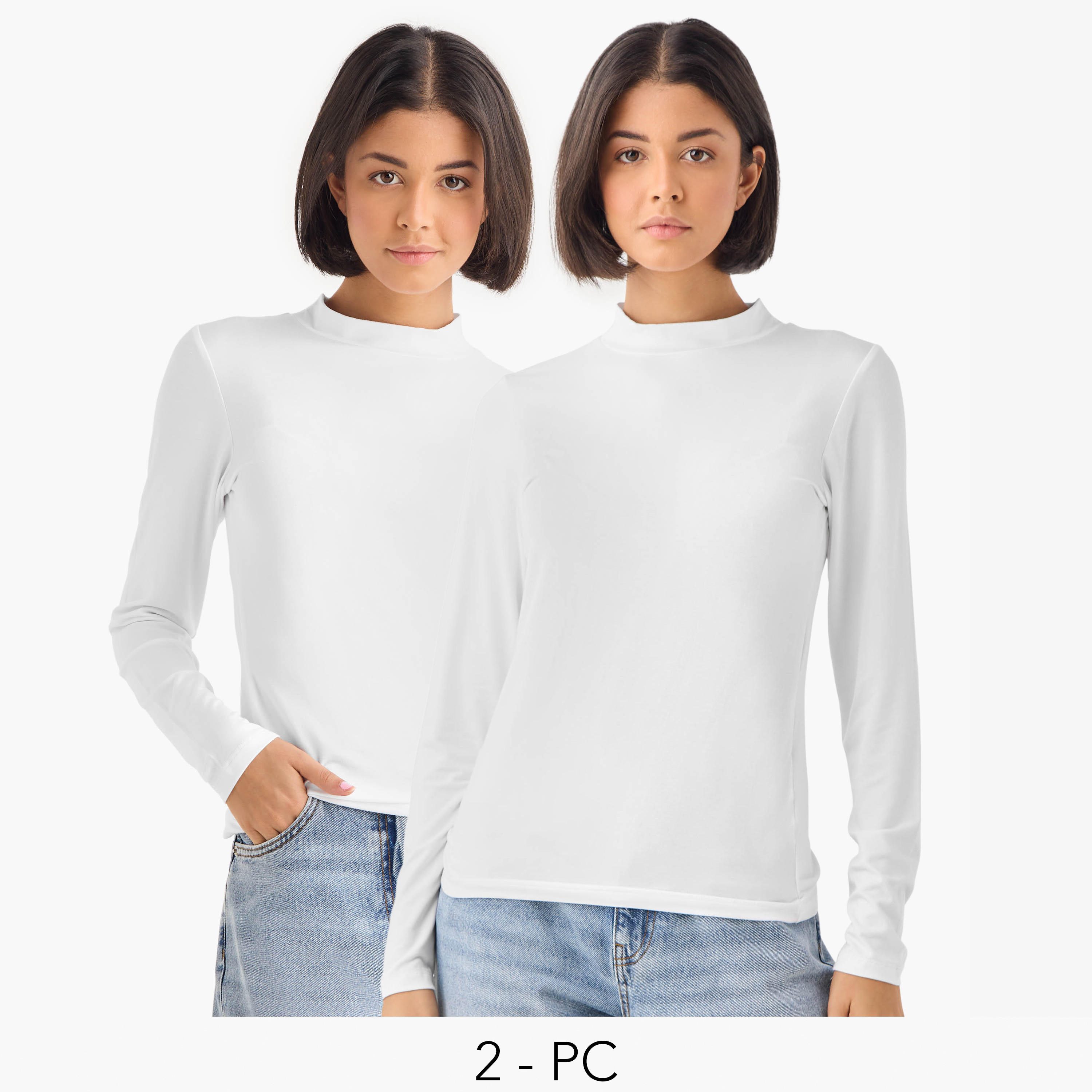 Set of 2 - High Neck T-shirt-women-clothing-tshirts-image-1