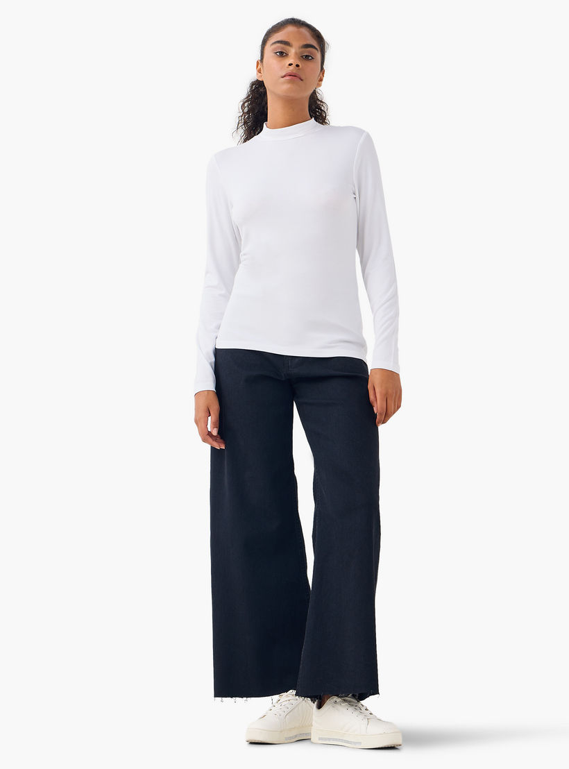 تيشيرت بياقة عالية وأكمام طويلة - طقم من 2-women-clothing-tshirts-image-8