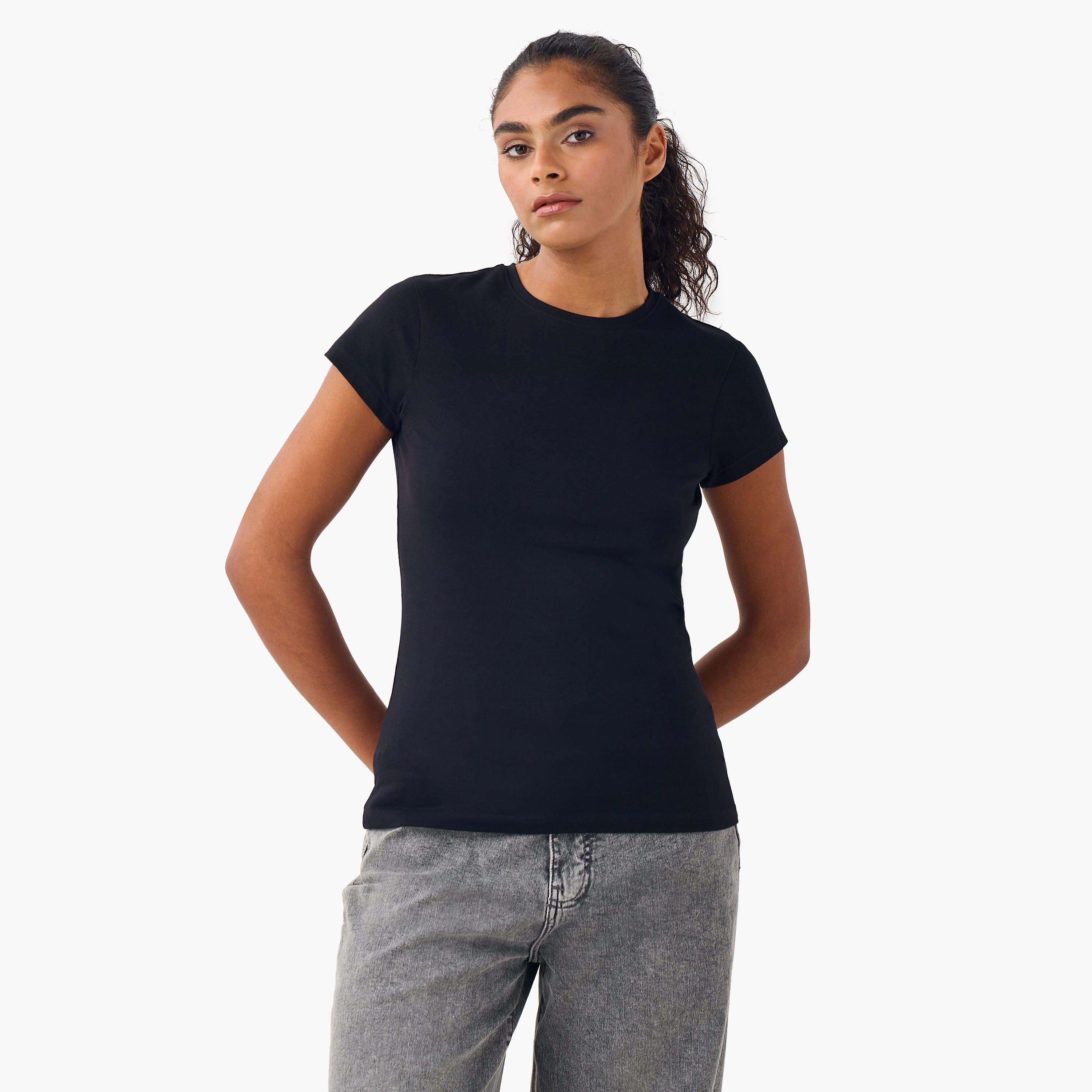 Set of 2 - Crew Neck T-shirt-women-clothing-tshirts-image-9