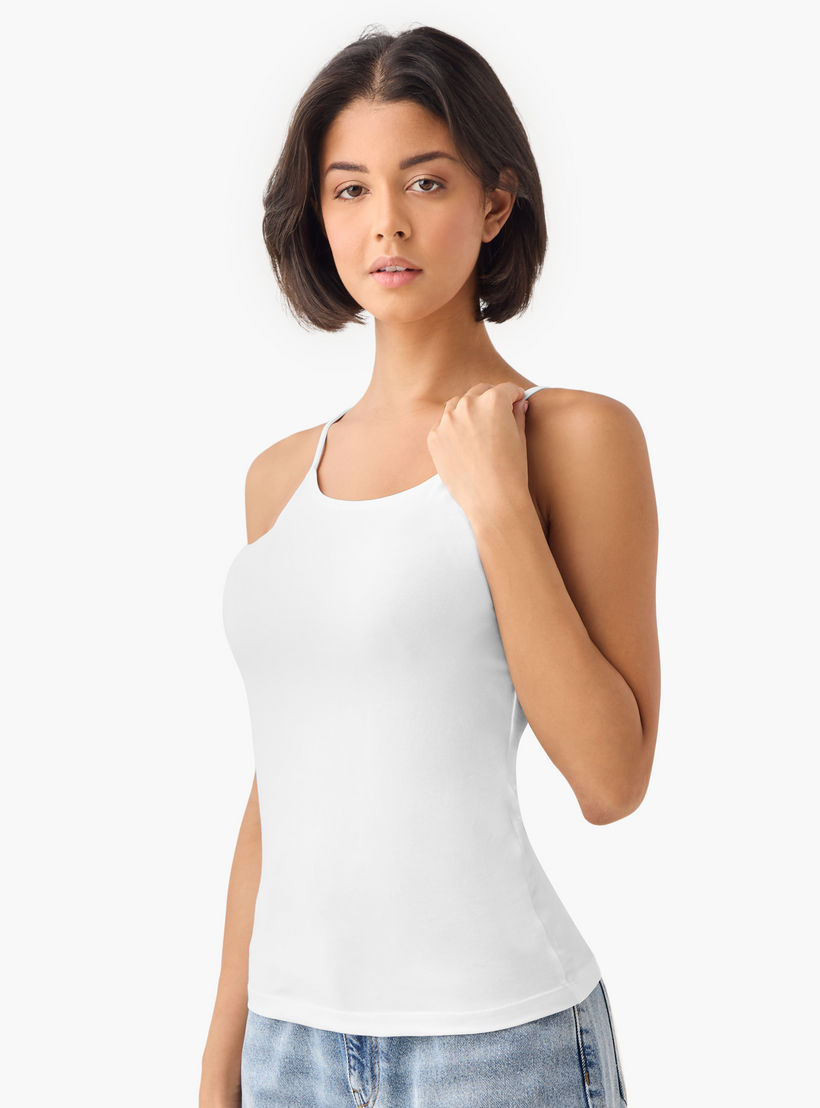 بلوزة كامي بياقة عميقة وحمّالات رفيعة من سبلاش بيزيكس - طقم من 3 قطع-women-clothing-tshirts-image-5