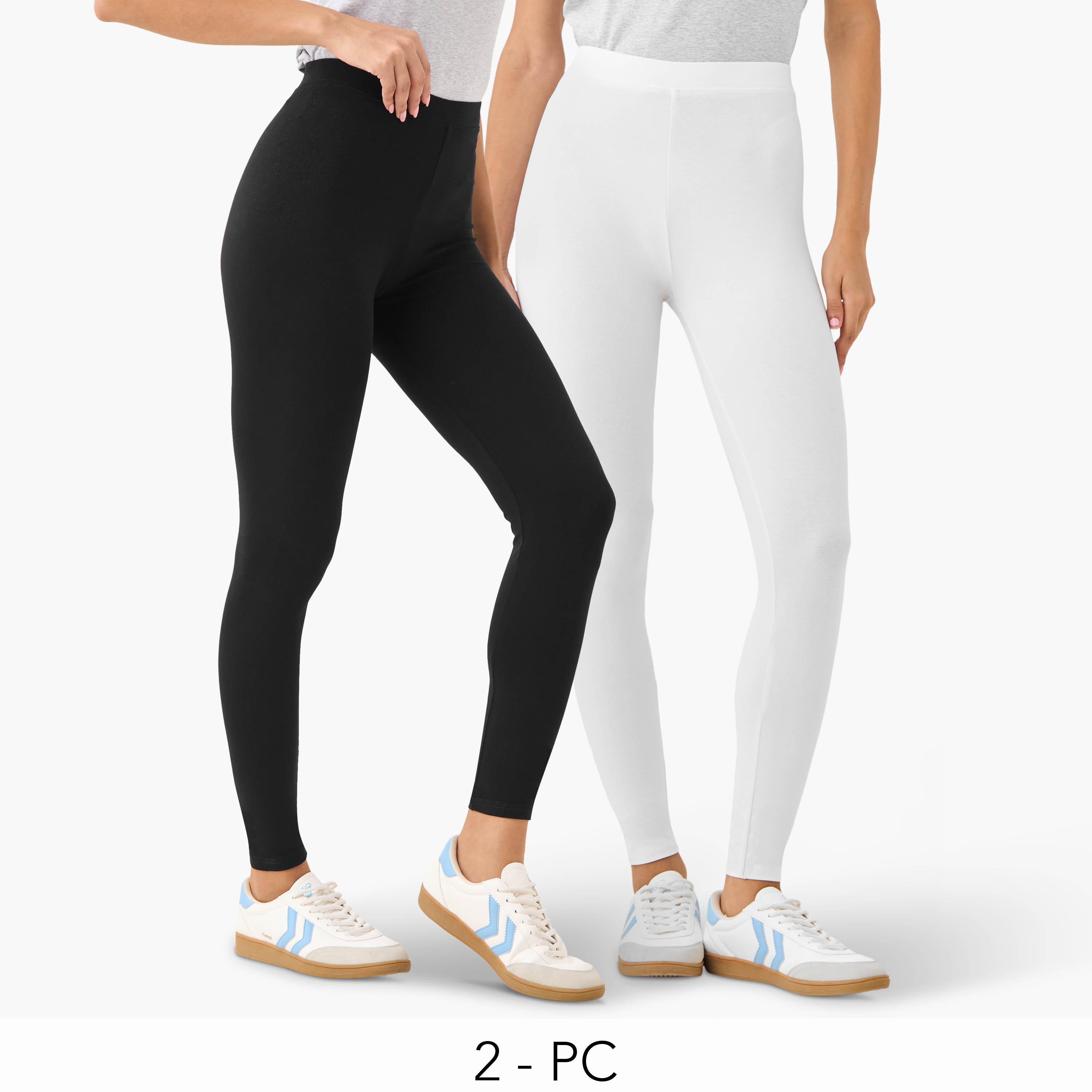 Set of 2 - Flexi Waist Leggings-women-clothing-bottoms-leggings-image-1