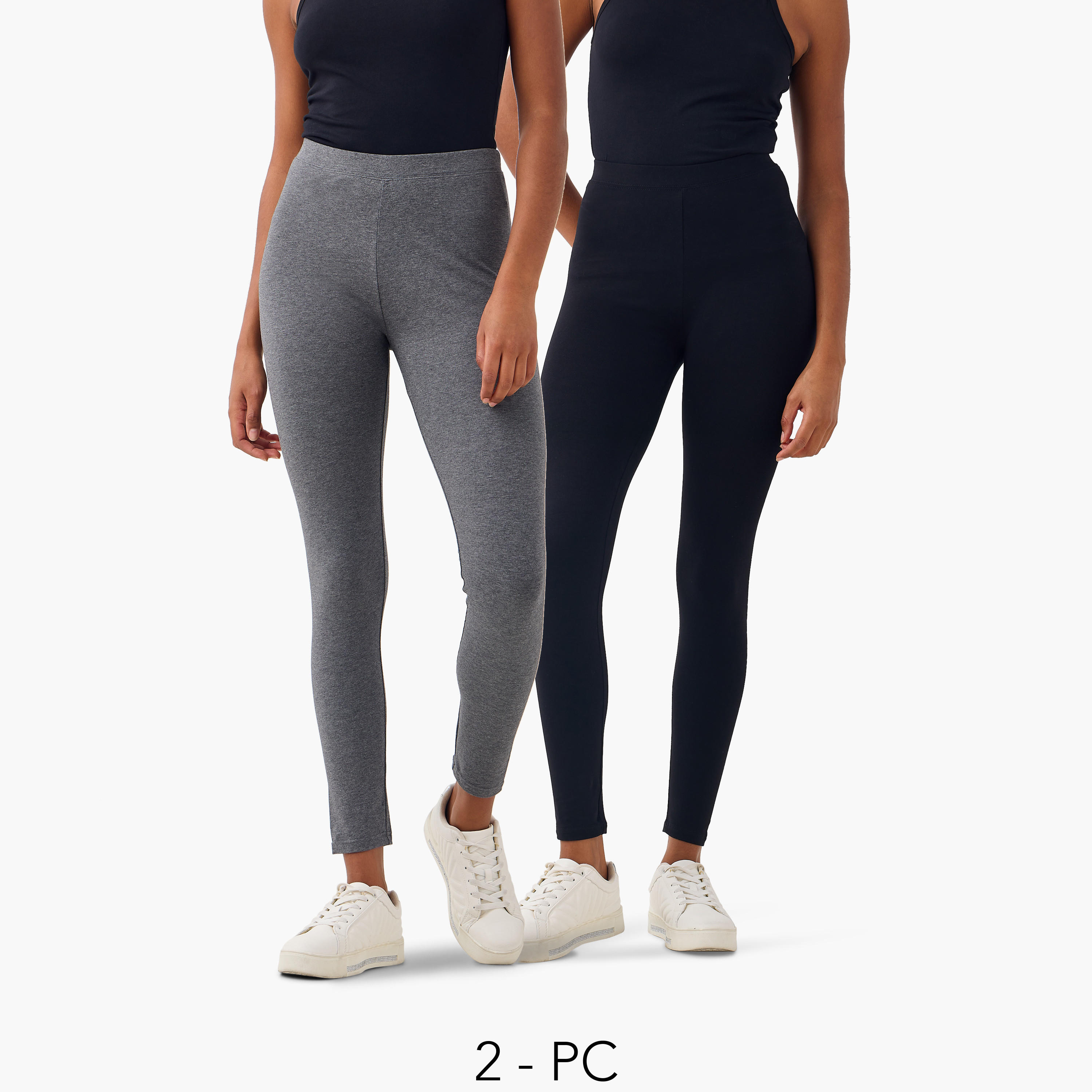 Set of 2 - Flexi Waist Leggings-women-clothing-bottoms-leggings-image-1