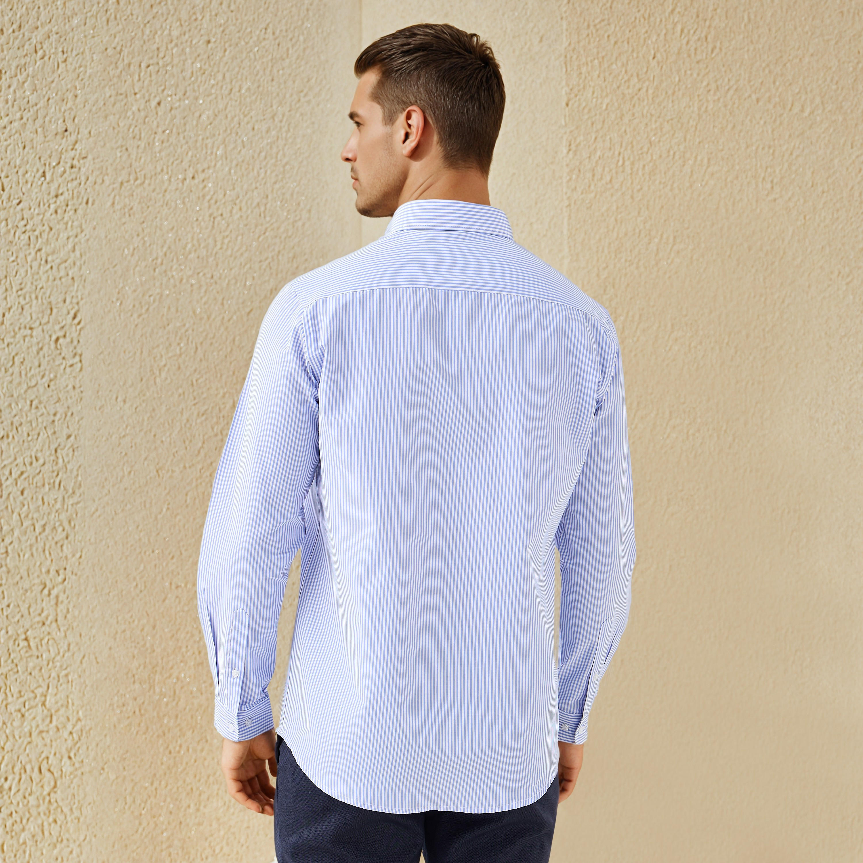 قميص مخطط بياقة وقصة عادية وأكمام طويلة-PROMO_SP_KSA_6_BUY3FORSAR119_130625-image-3