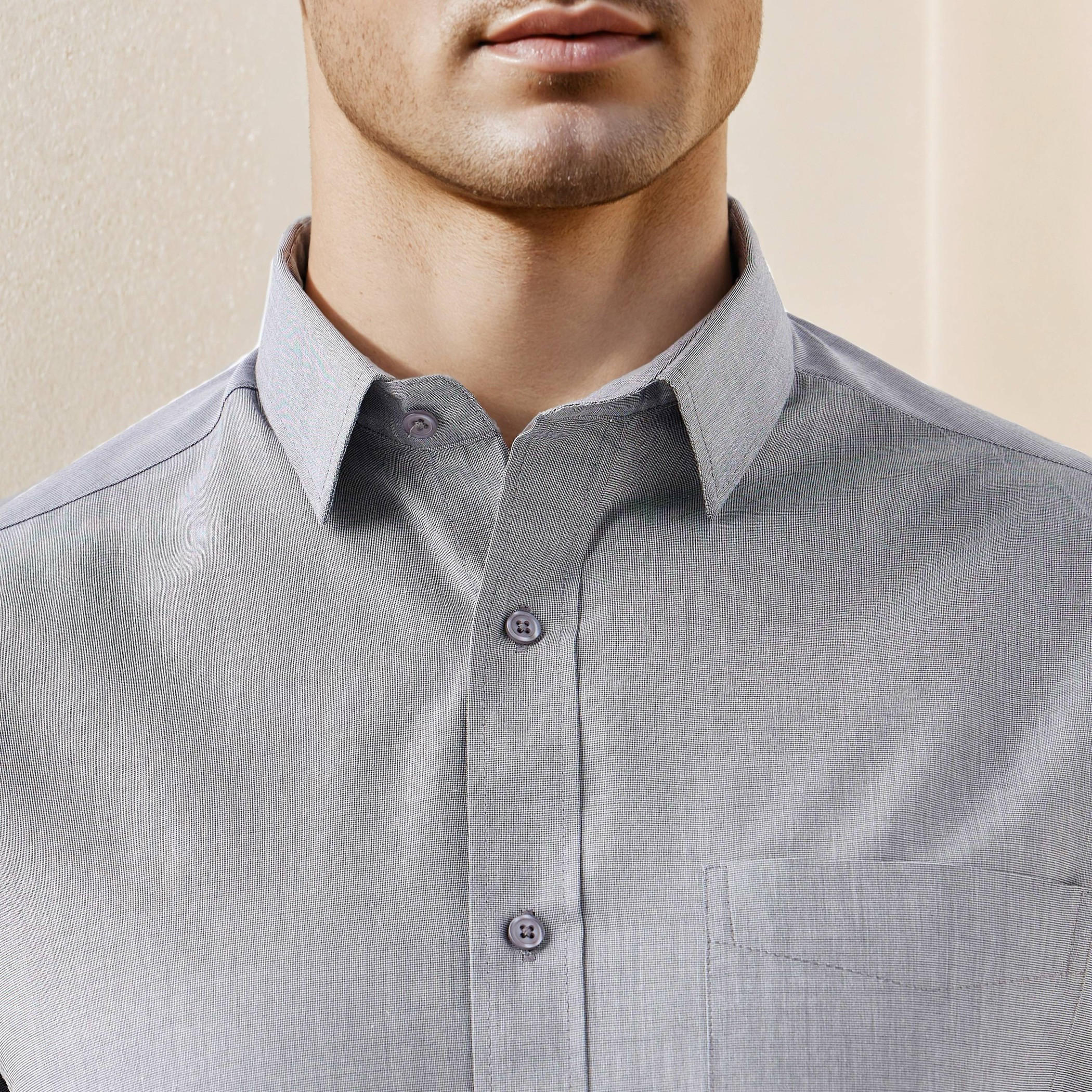 Regular Fit Collared Shirt with Long Sleeves-men-clothing-shirts-image-5