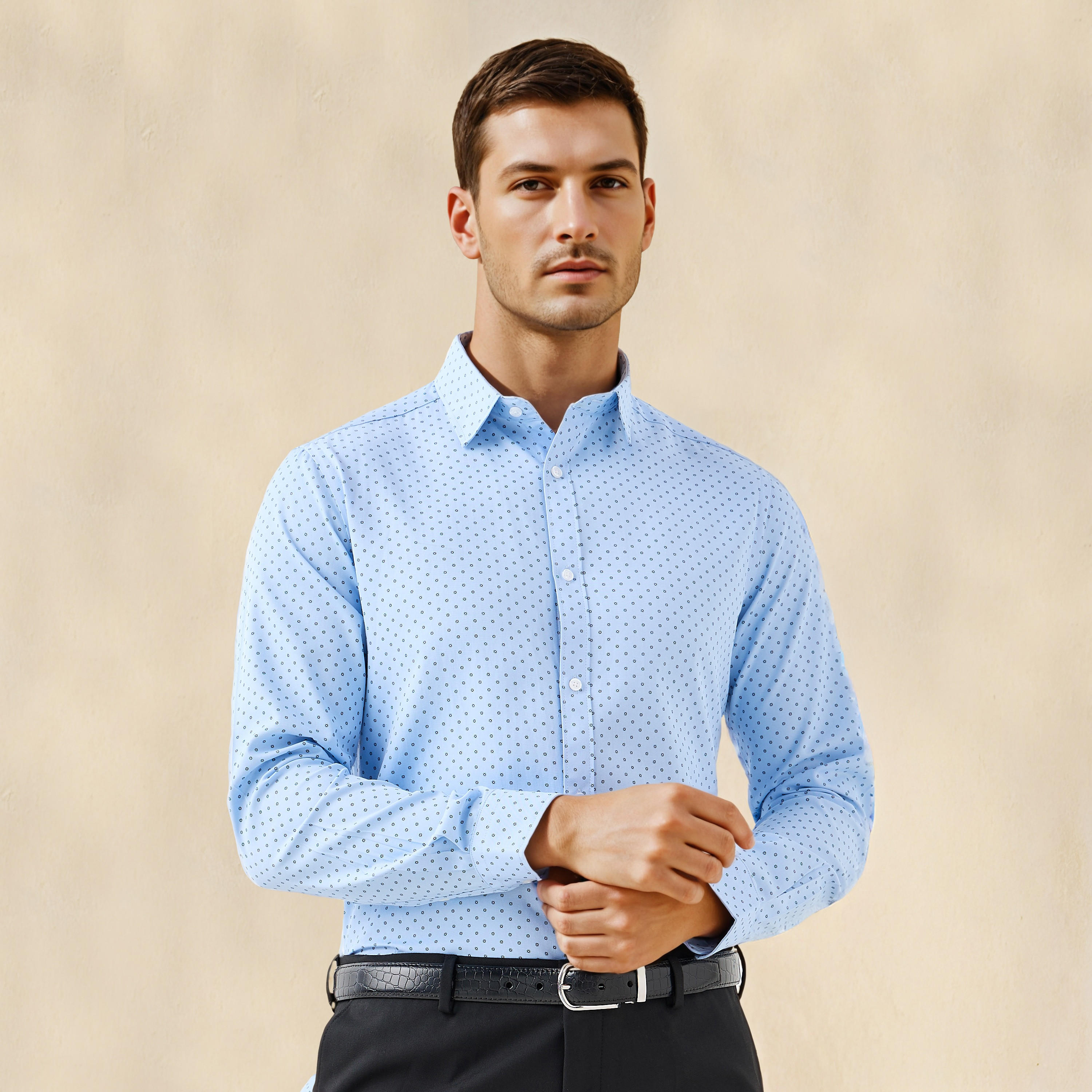 قميص بقصة سليم وطبعات-men-clothing-shirts-image-1