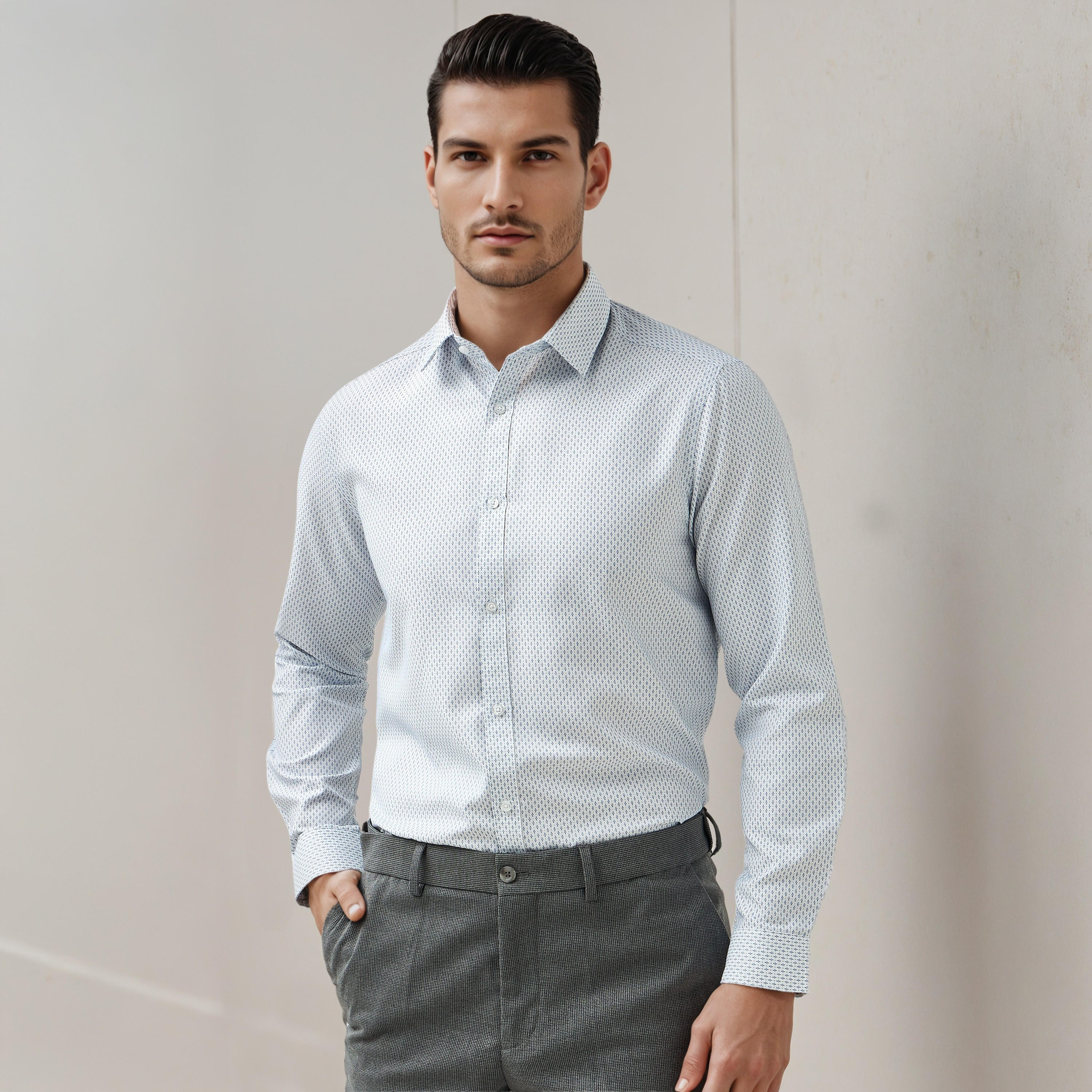 قميص بقصة سليم وطبعات-men-clothing-shirts-image-1